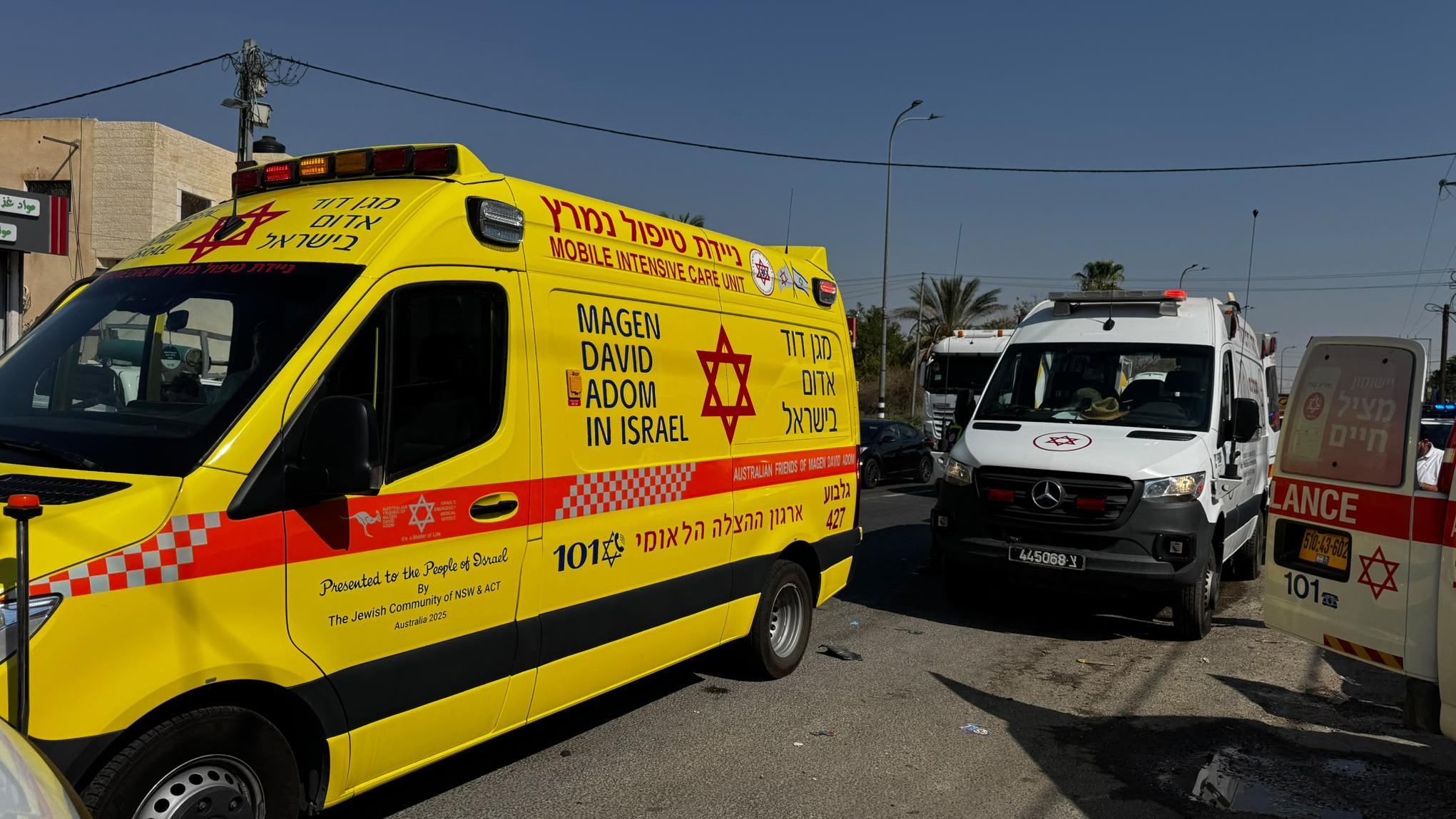 ארוע דקירה בעוג'ה. צילום מבצעים מדא