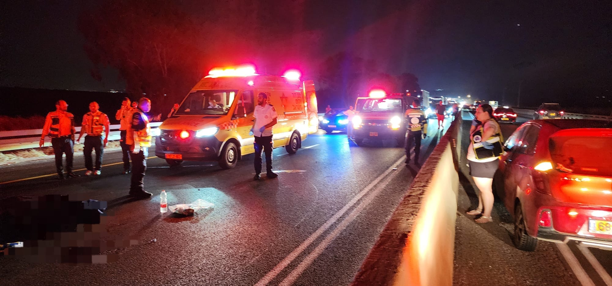 תאונת דרכים סמוך למגידו.צילום: תיעוד מבצעי מד"א