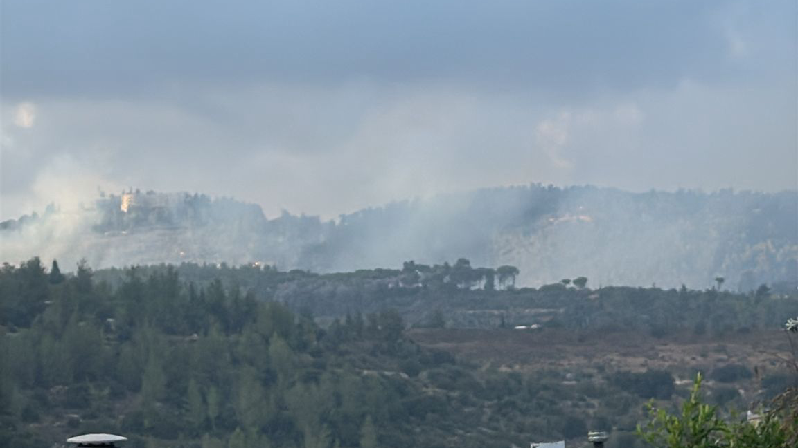 שריפת יער וחורש בין אבו גוש למעלה החמישה