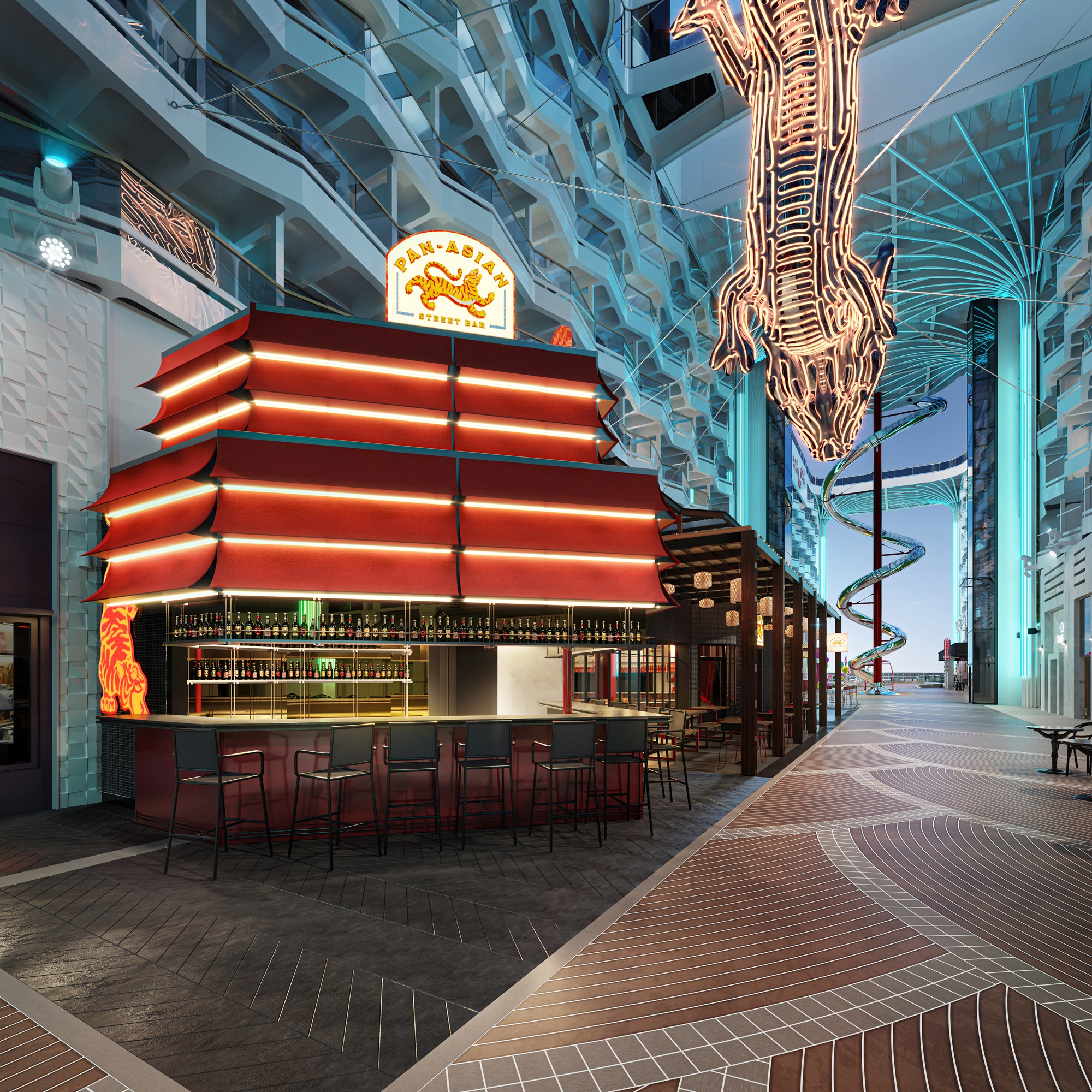 Pan Asian Bar. Photo: MSC Cruises