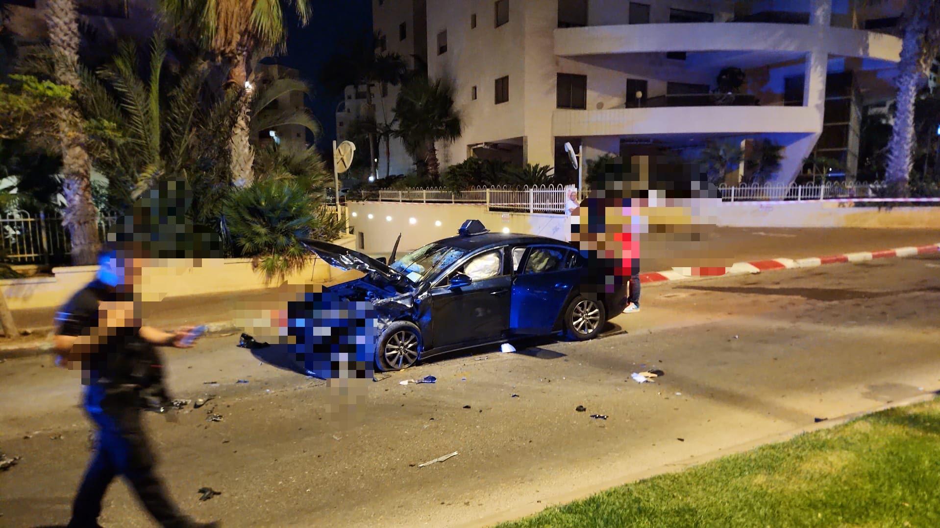 סירב להוראות המשטרה, התנגש בניידת ופצע שוטר בינוני. צילום: דוברות המשטרה.