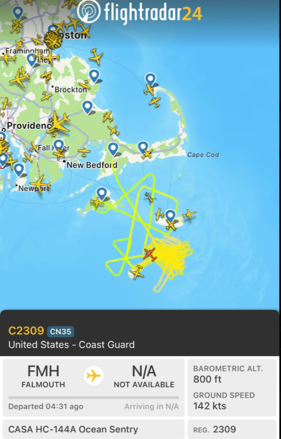 חיפושים אחר שרידי המטוס    flightradar24 