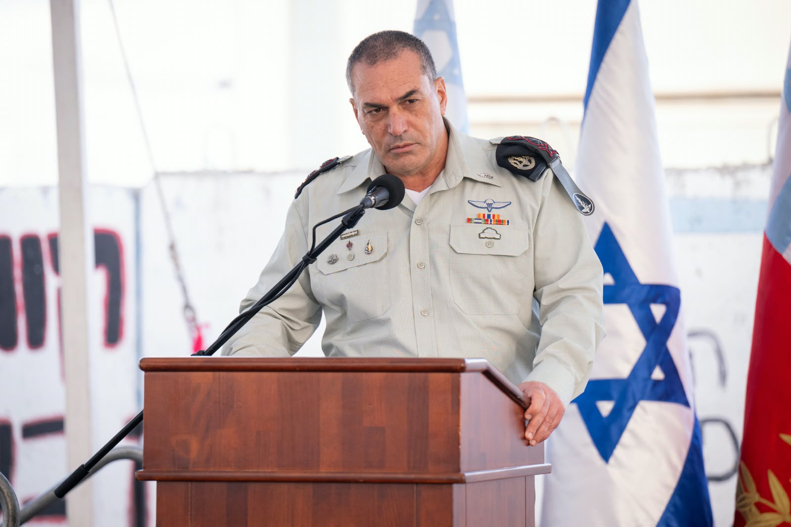 הרמטכ"ל באירוע לציון 7 באוקטובר בבסיס זיקים. צילום: דובר צה"ל