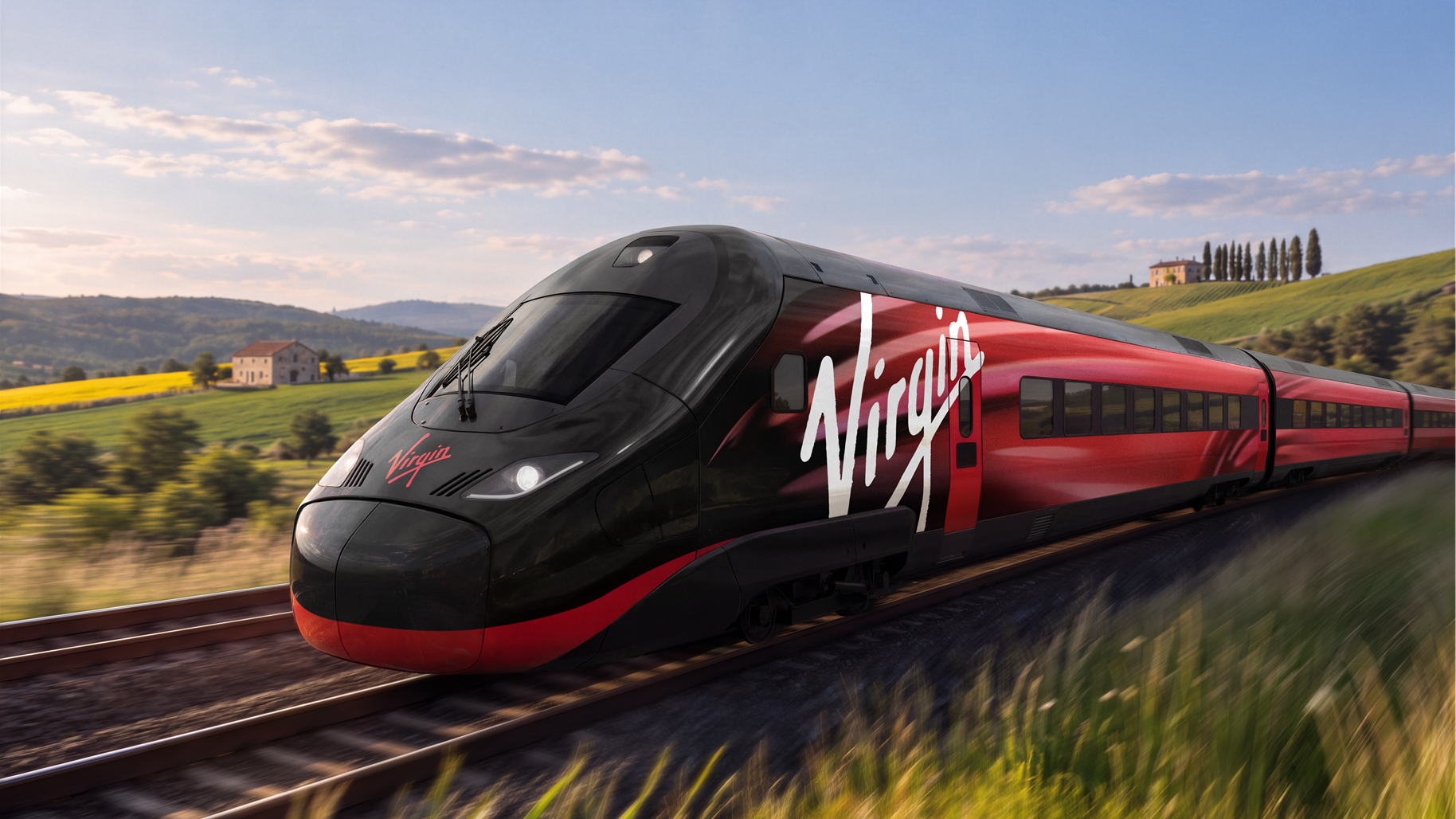 הרכבת של Virgin. צילום הדמיה: Virgin