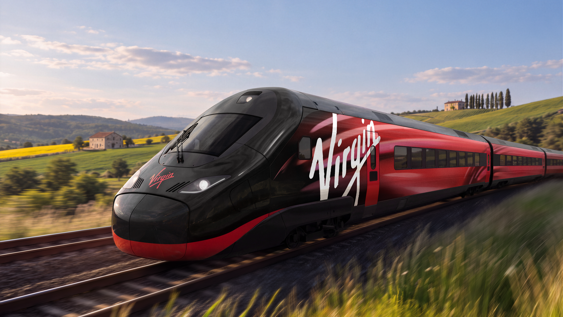 הרכבת של Virgin. צילום הדמיה: Virgin