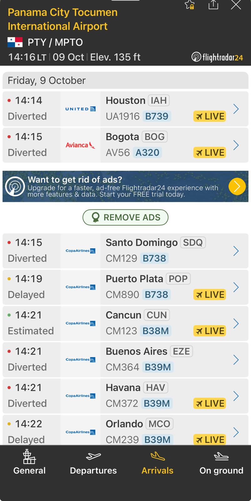 צילום מסך מתוך flightradar24
