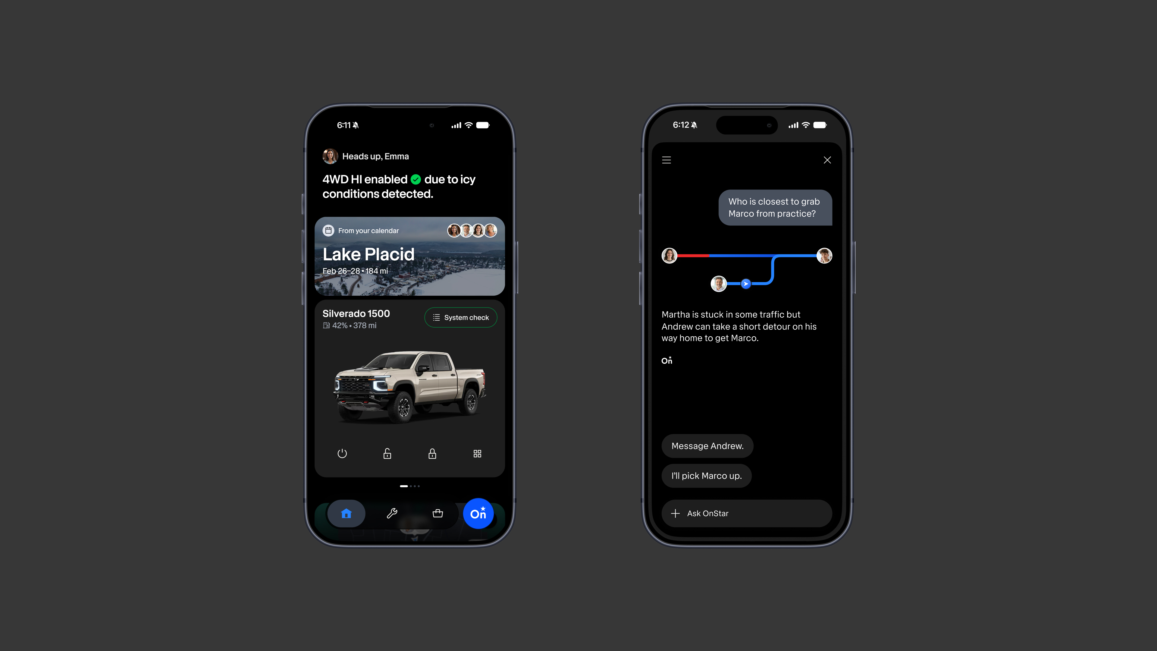 אפליקציית OnStar. צילום: GM
