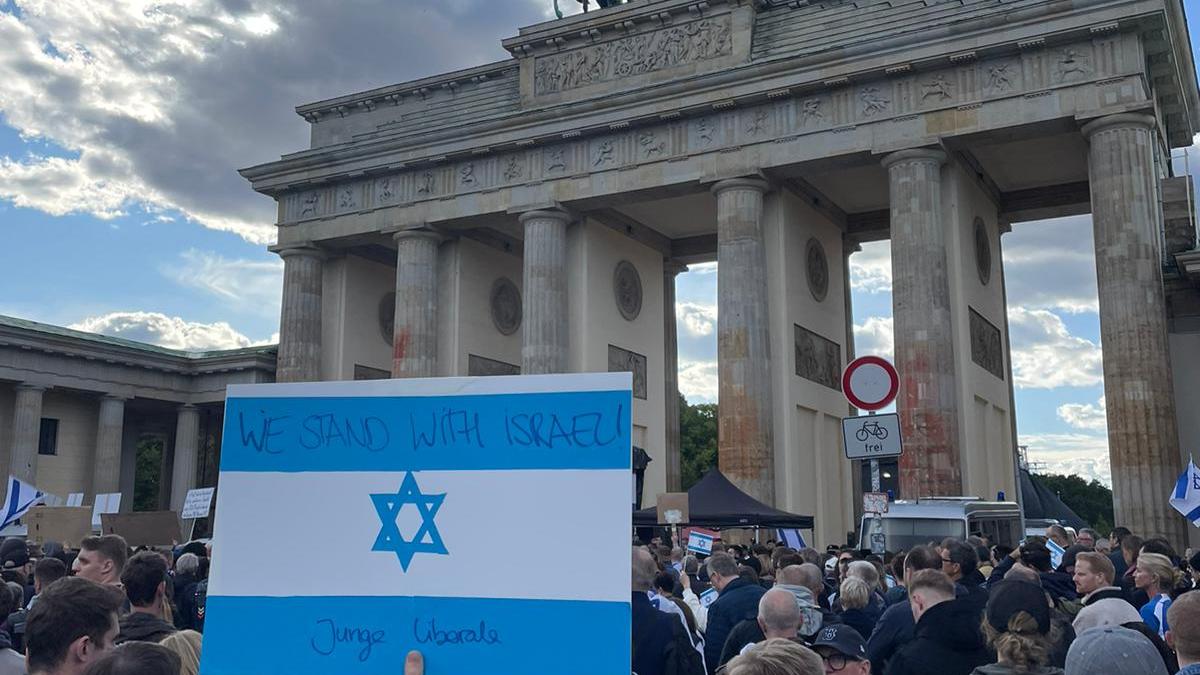 הפגנת תמיכה בישראל בברלין