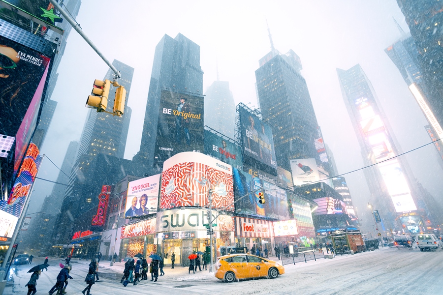 Snow in New York. Photo: SHUTTERSTOCK