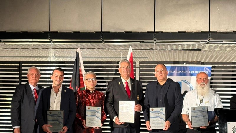 Yoram Naor, Adi Azoulay, and Yitzhak Eldan. Photo: Muli Goldberg