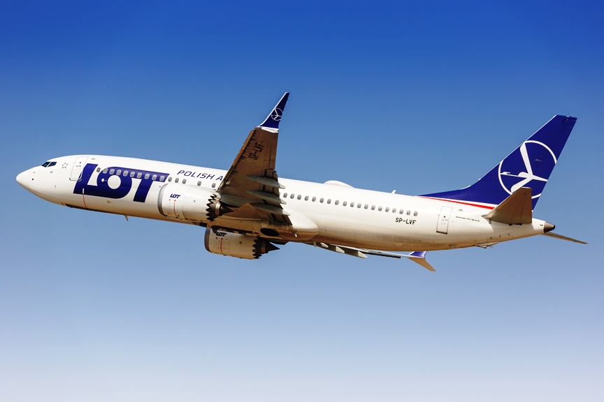 Boeing 737 MAX 8 of LOT Polish Airlines. Photo: LOT