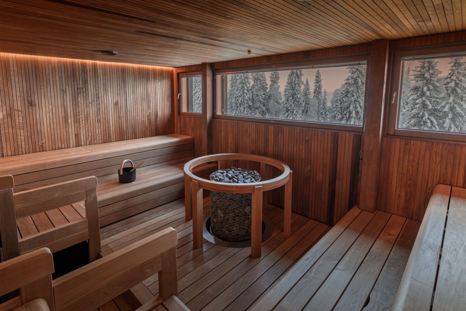 The sauna. Photo: Arctic Panorama Resort