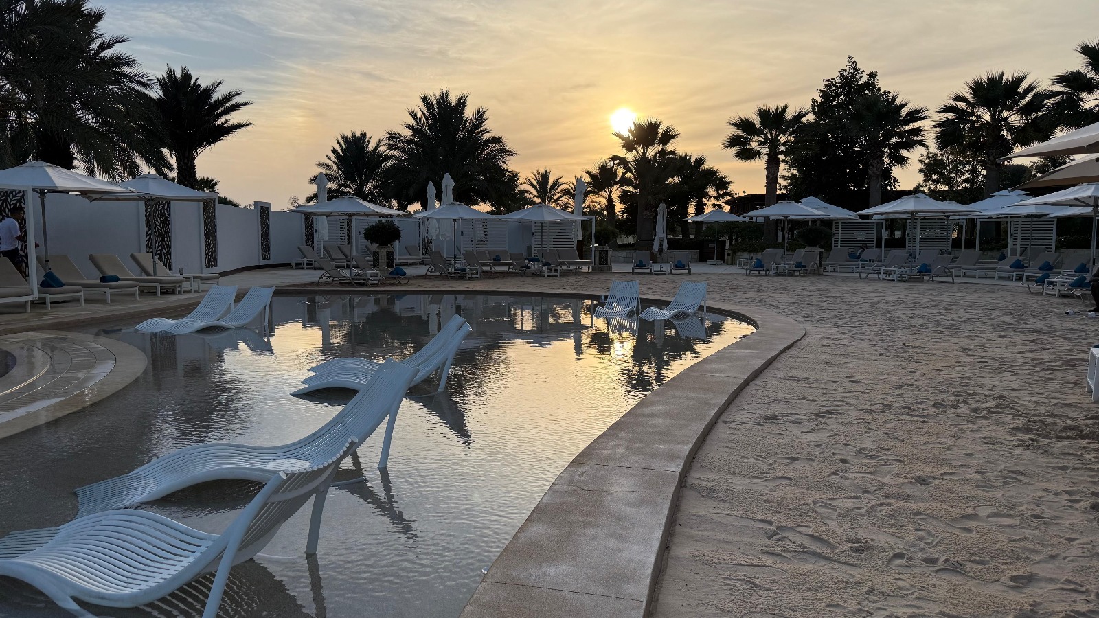  City of Dreams Pool with sea sand. Photo: Uri Obrotski