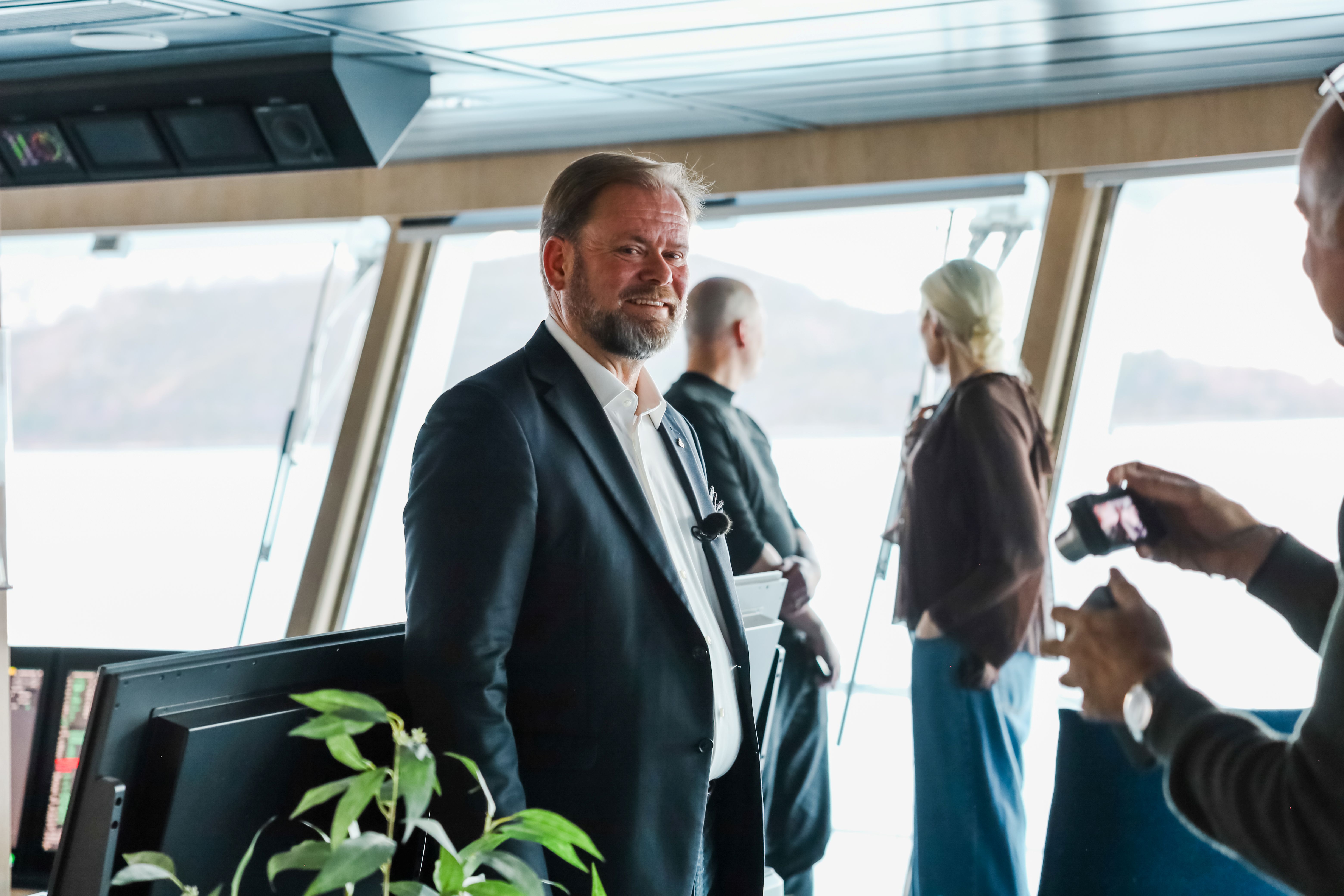 Bent Martini, CEO of Havila Voyages on the bridge of Havila Polaris. Photo: Havila Voyages 