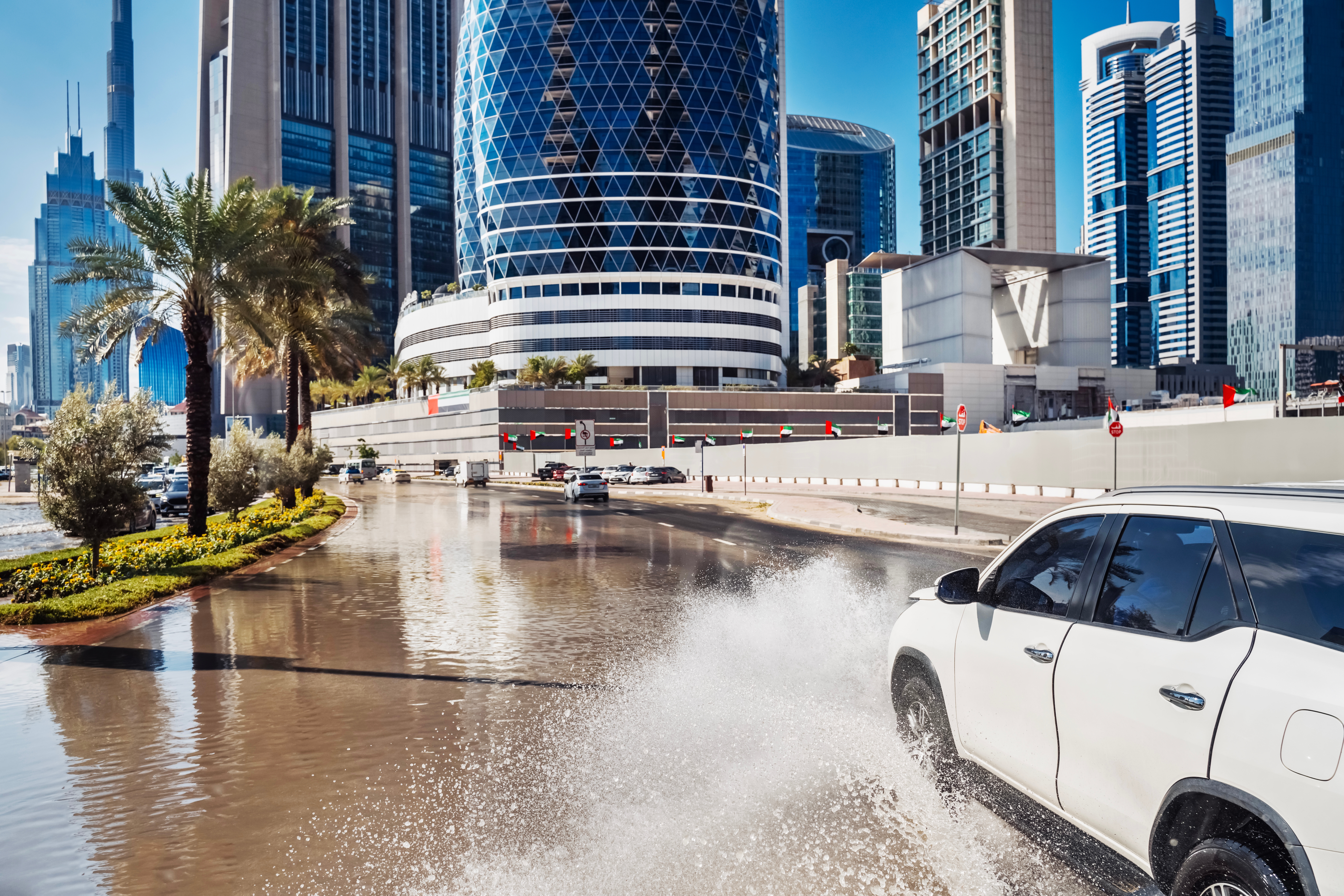 Flooding in the UAE. Photo: Shutterstock