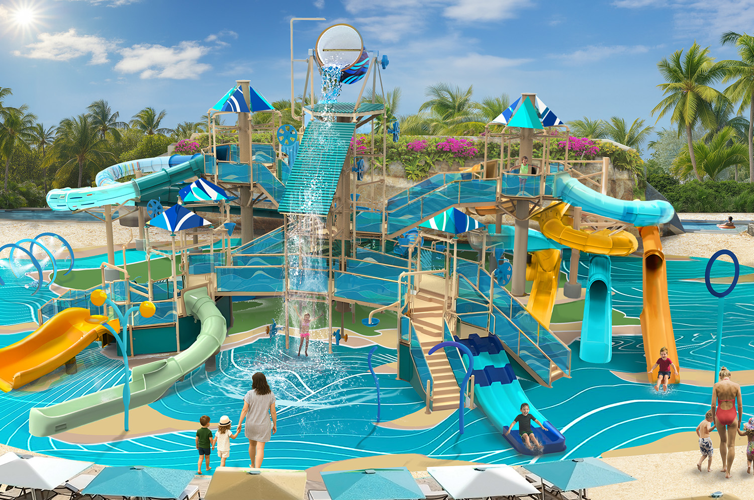Rendering of new waterpark in the Bahamas. Photo: NCL