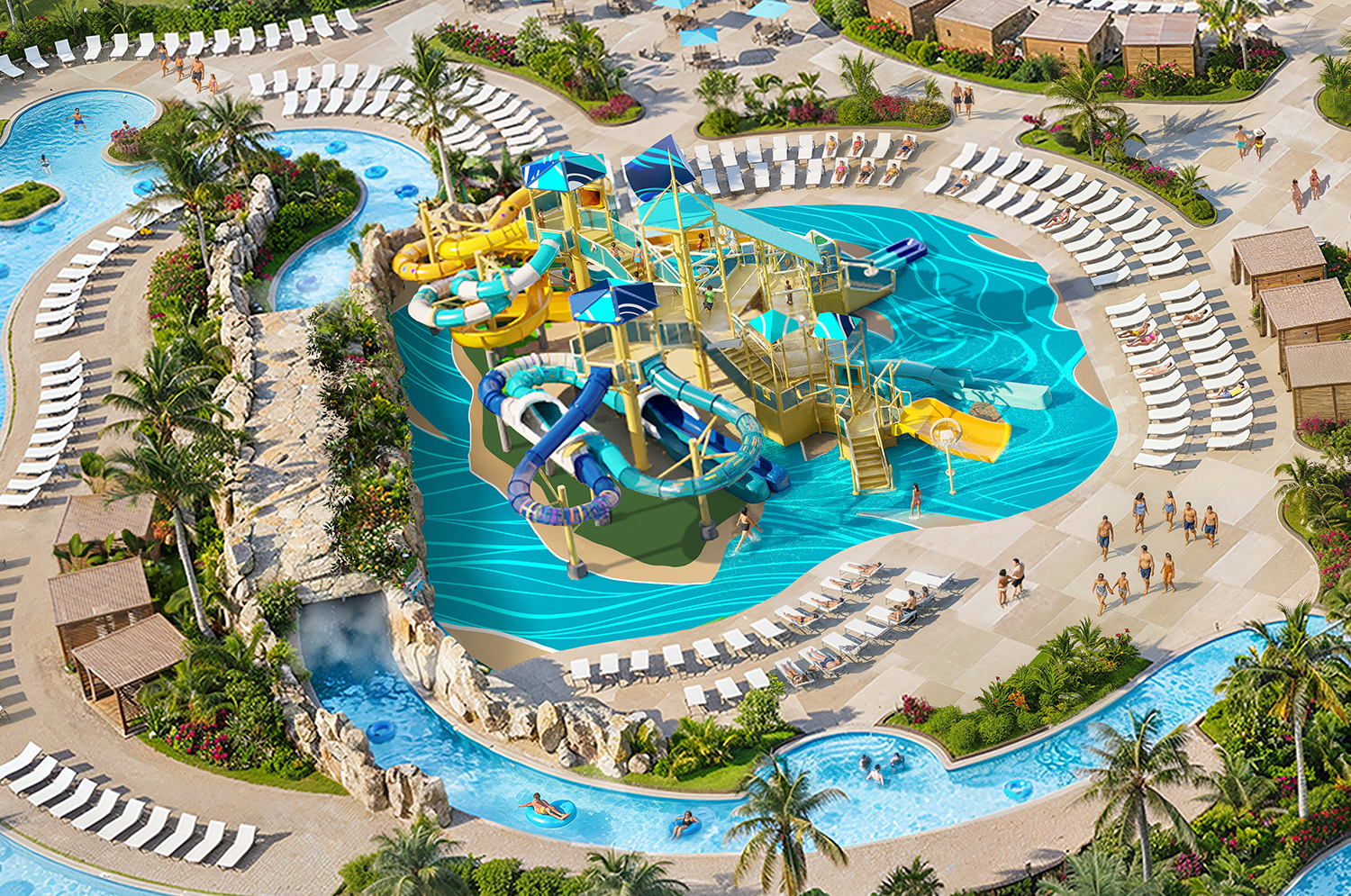 Rendering of new waterpark in the Bahamas. Photo: NCL