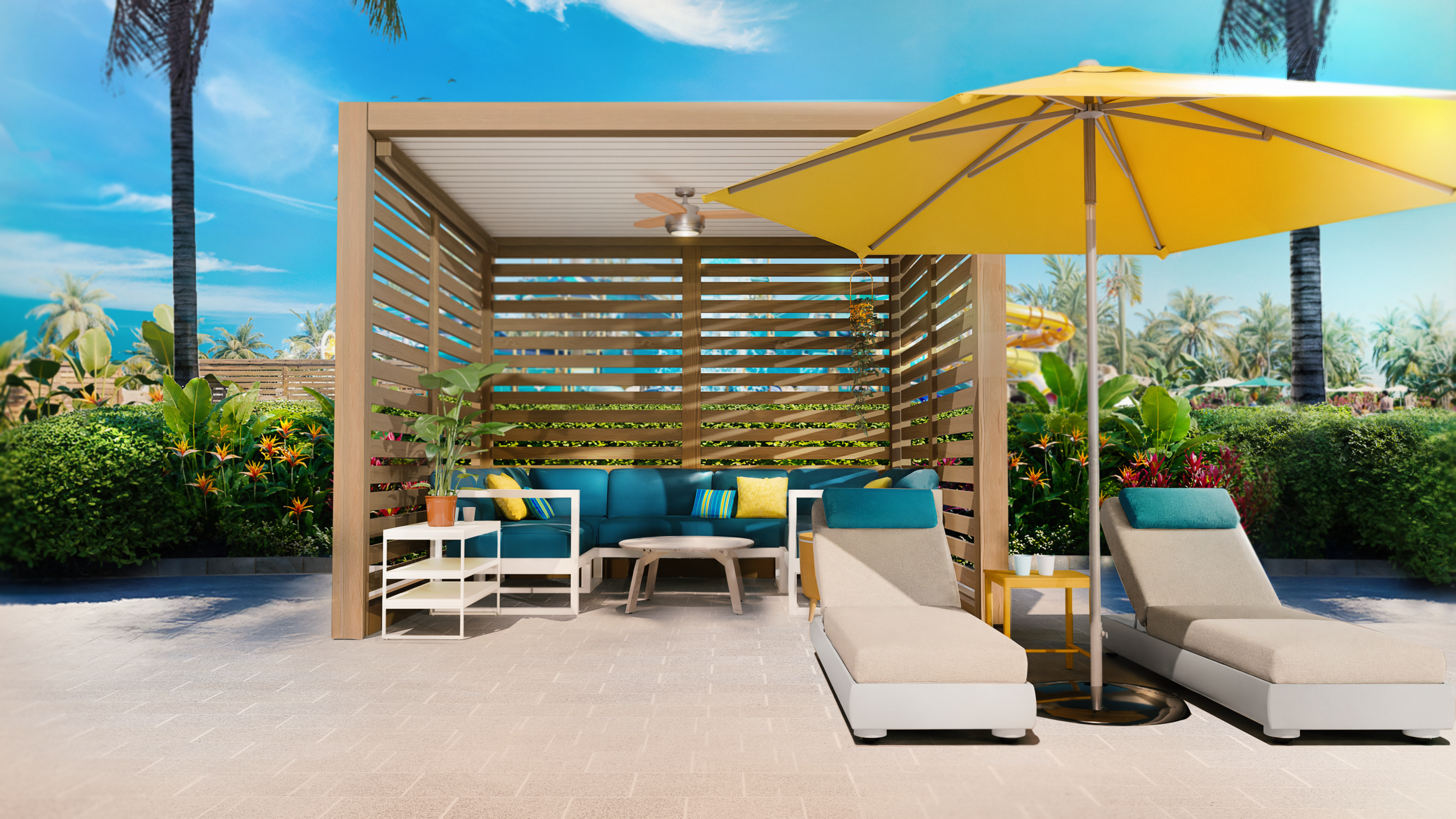 Rendering of new waterpark in the Bahamas. Photo: NCL