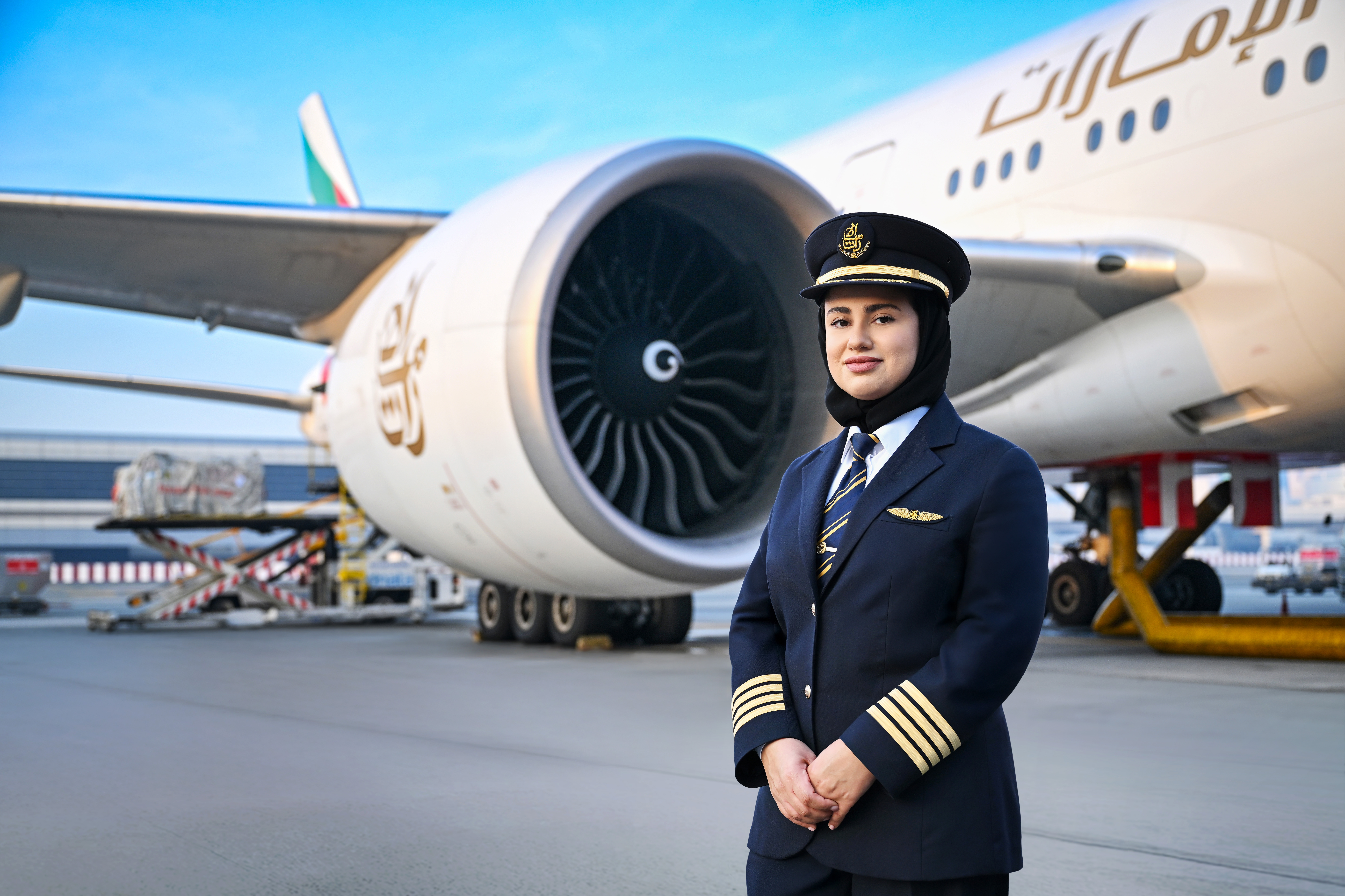Hanan Mohammed Jawad, one of the first female captains at Emirates. Photo: Emirates