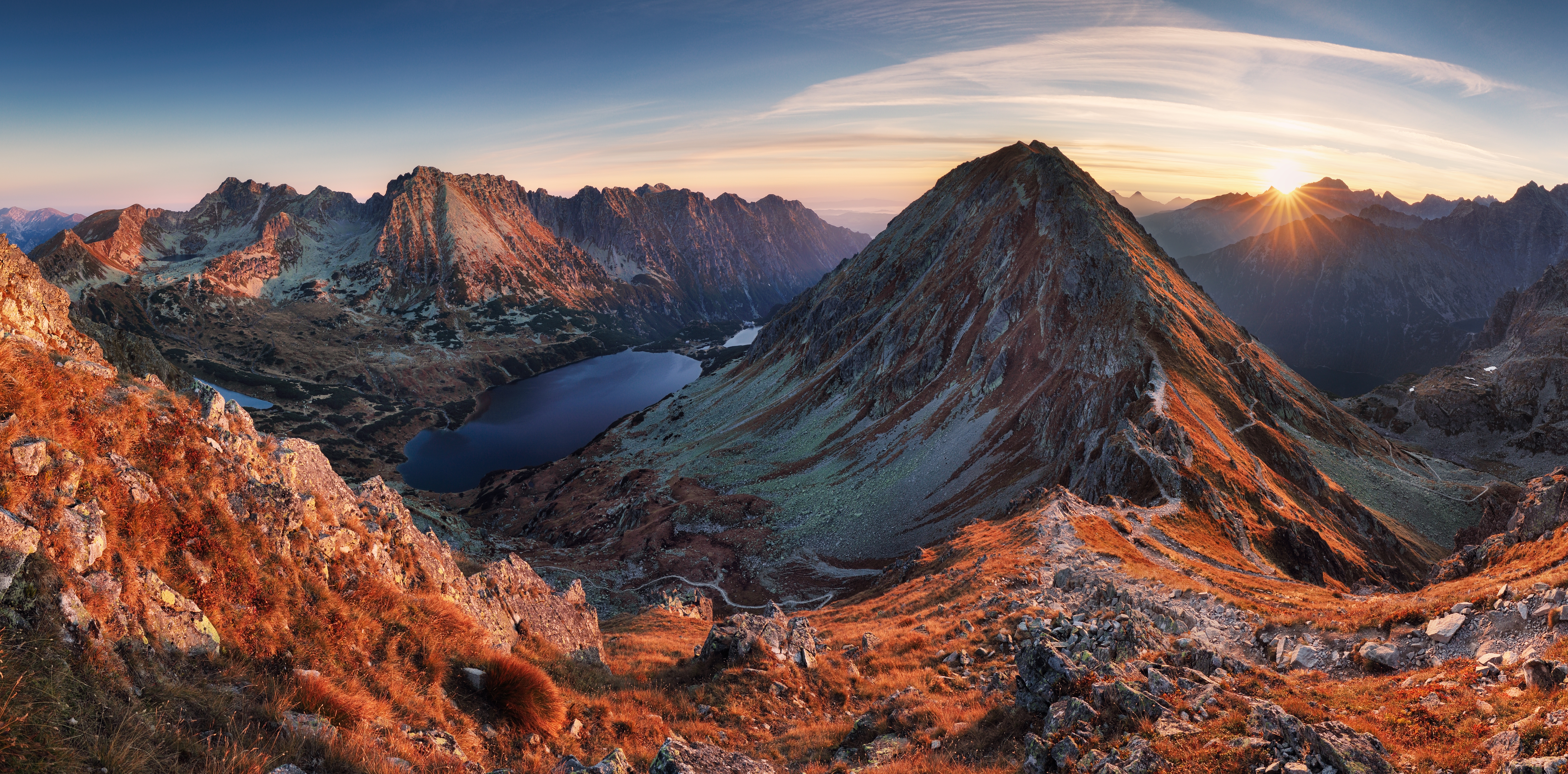 Mountain panorama at sunset, Tatras. Photo: Shutterstock