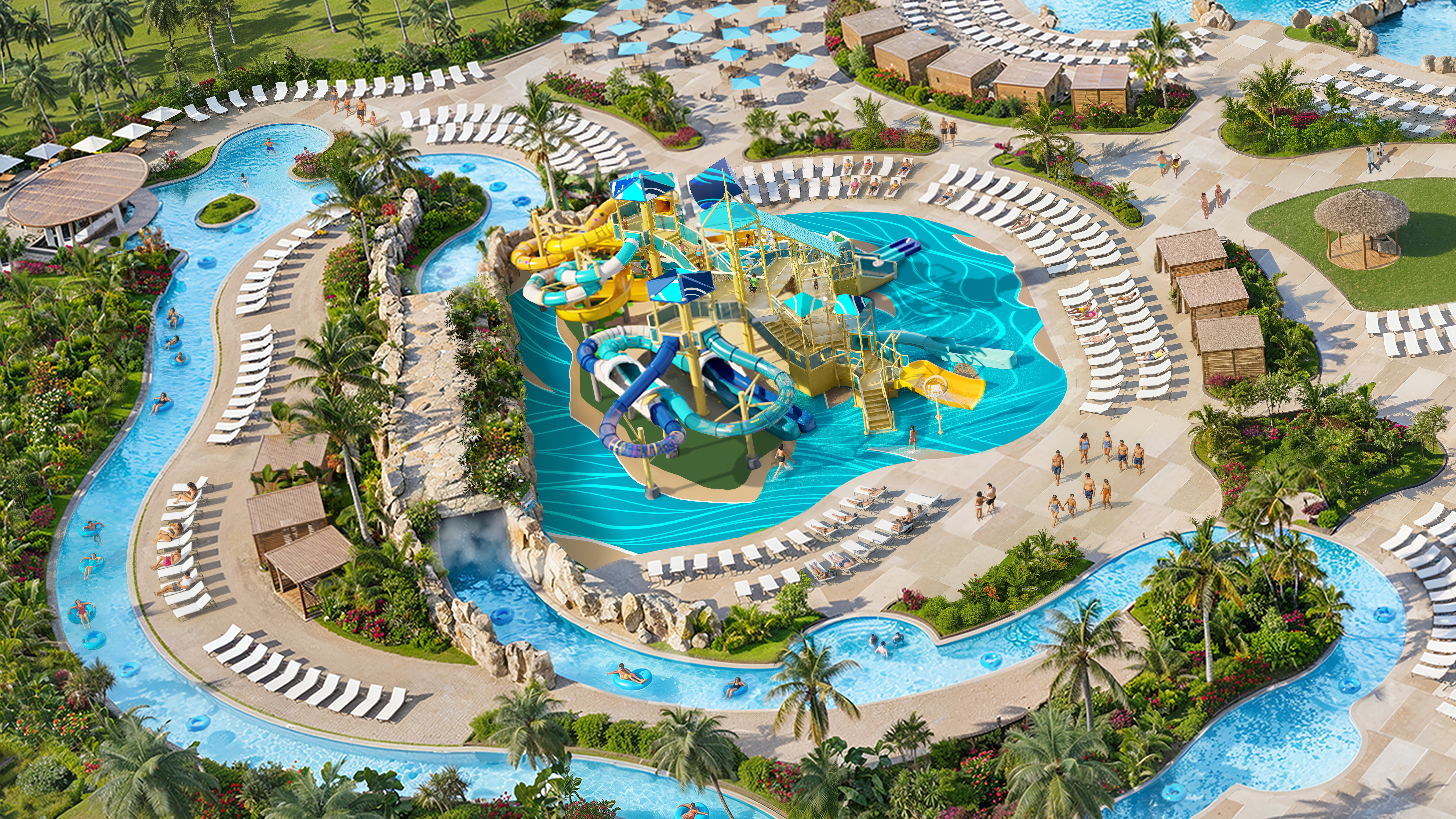 Great Stirrup. Cay Dynamic River inside Great Tides Waterpark Rendering. Photo: Norwgian Cruise Line