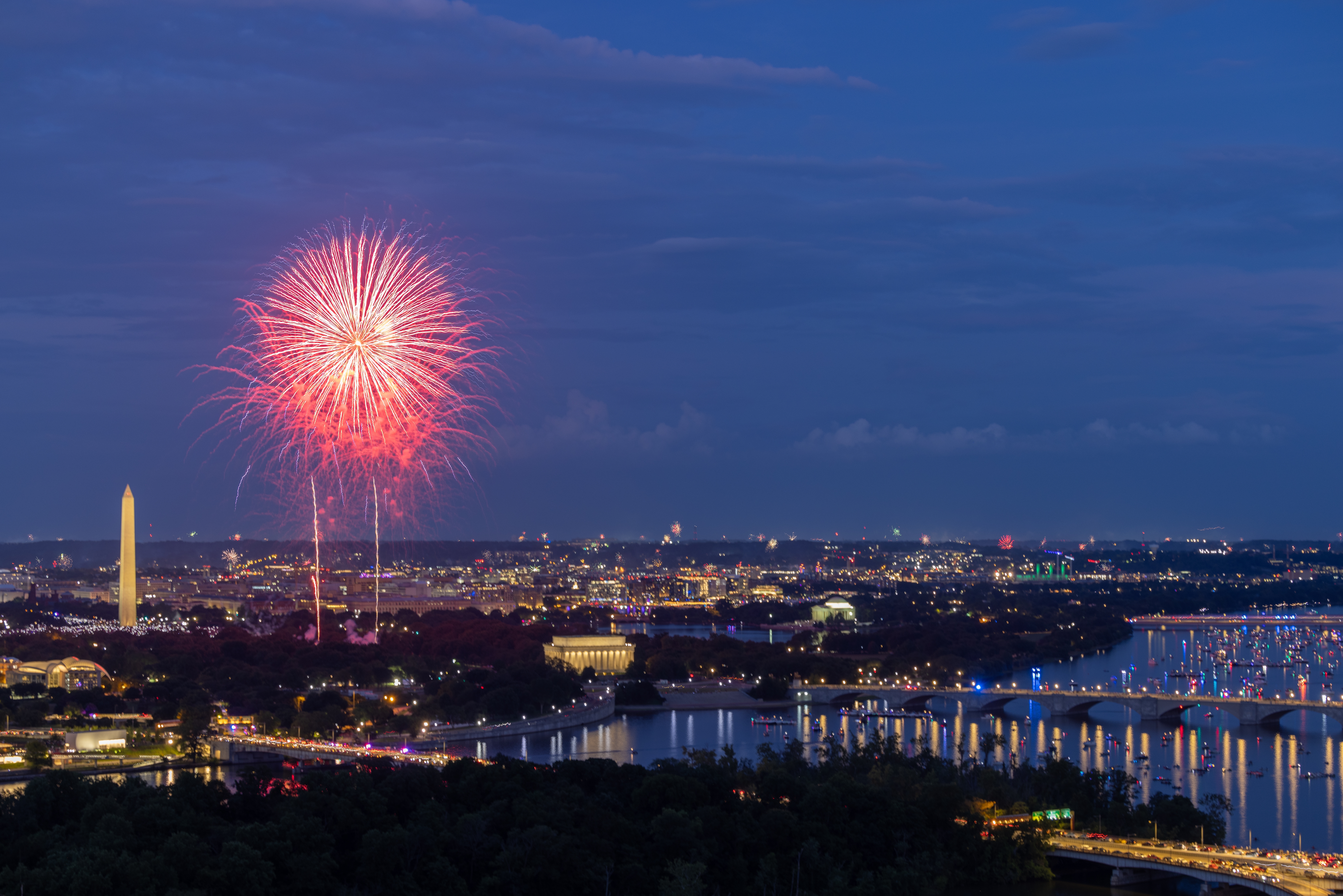 4th of July fireworks over the National Mall 2023. Photo: Shutterstock