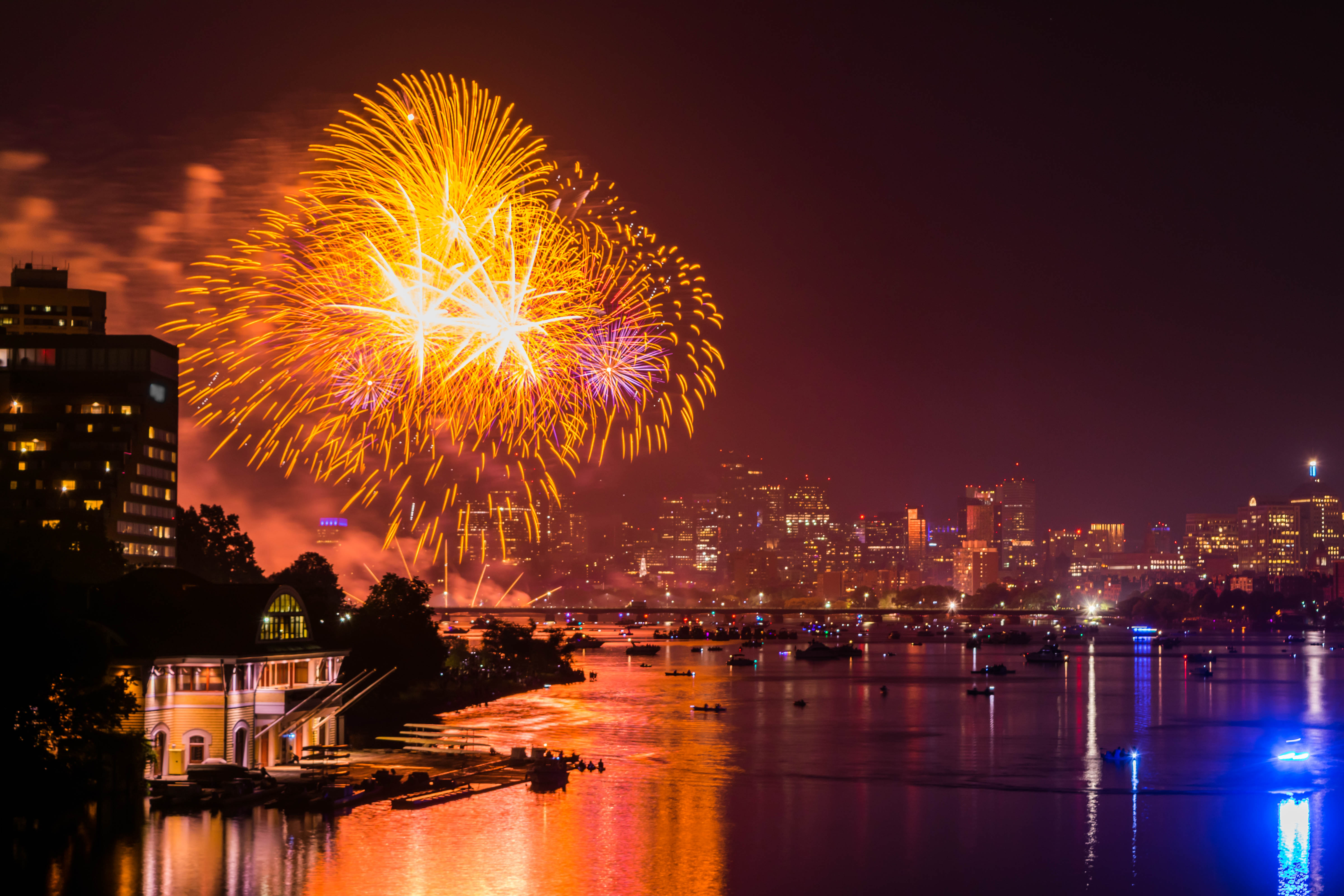 Boston's 4th of July fireworks spectacular over the Charles River. Photo: Shutterstock