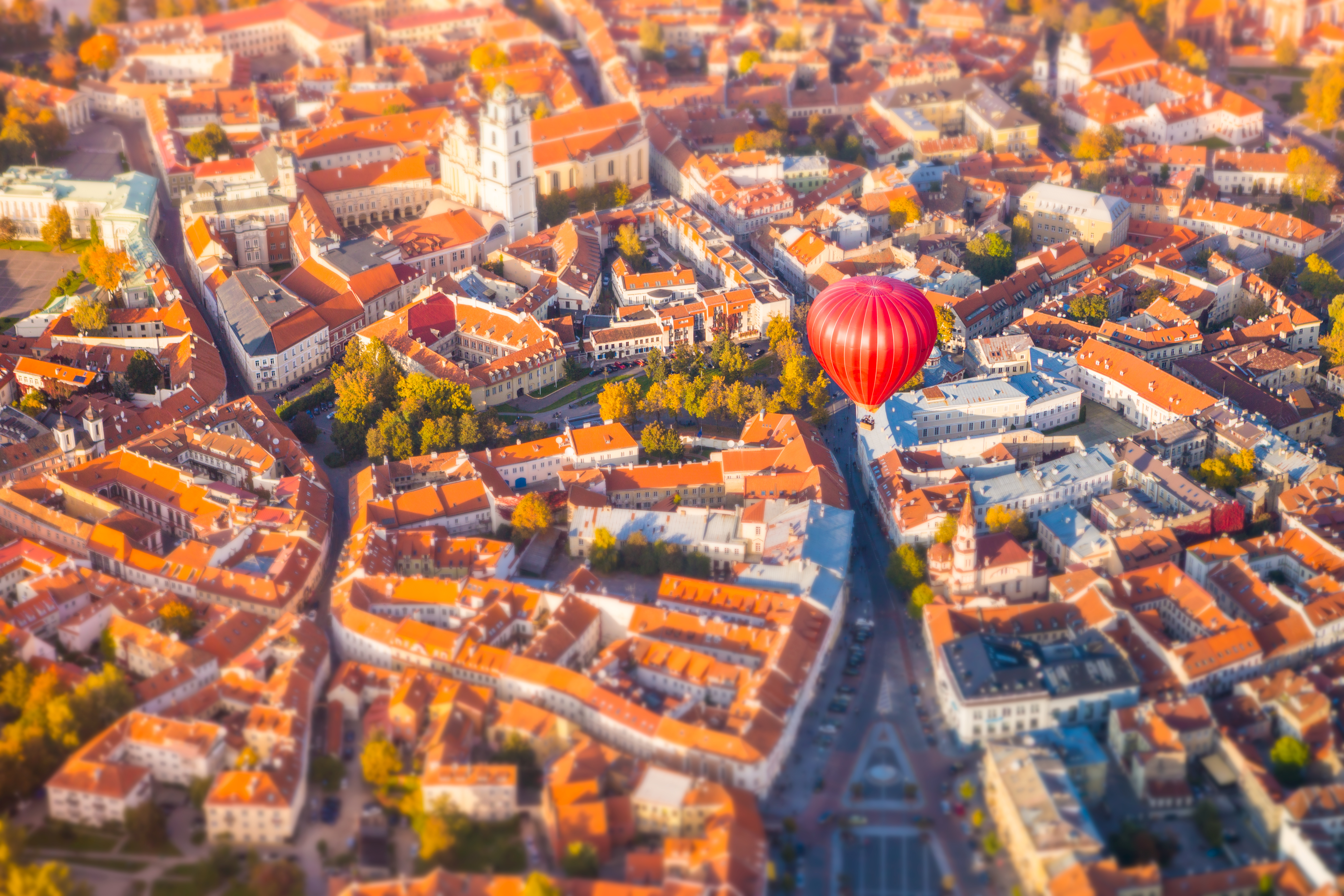 Hot air balloon in Vilnius. Photo: Shutterstock