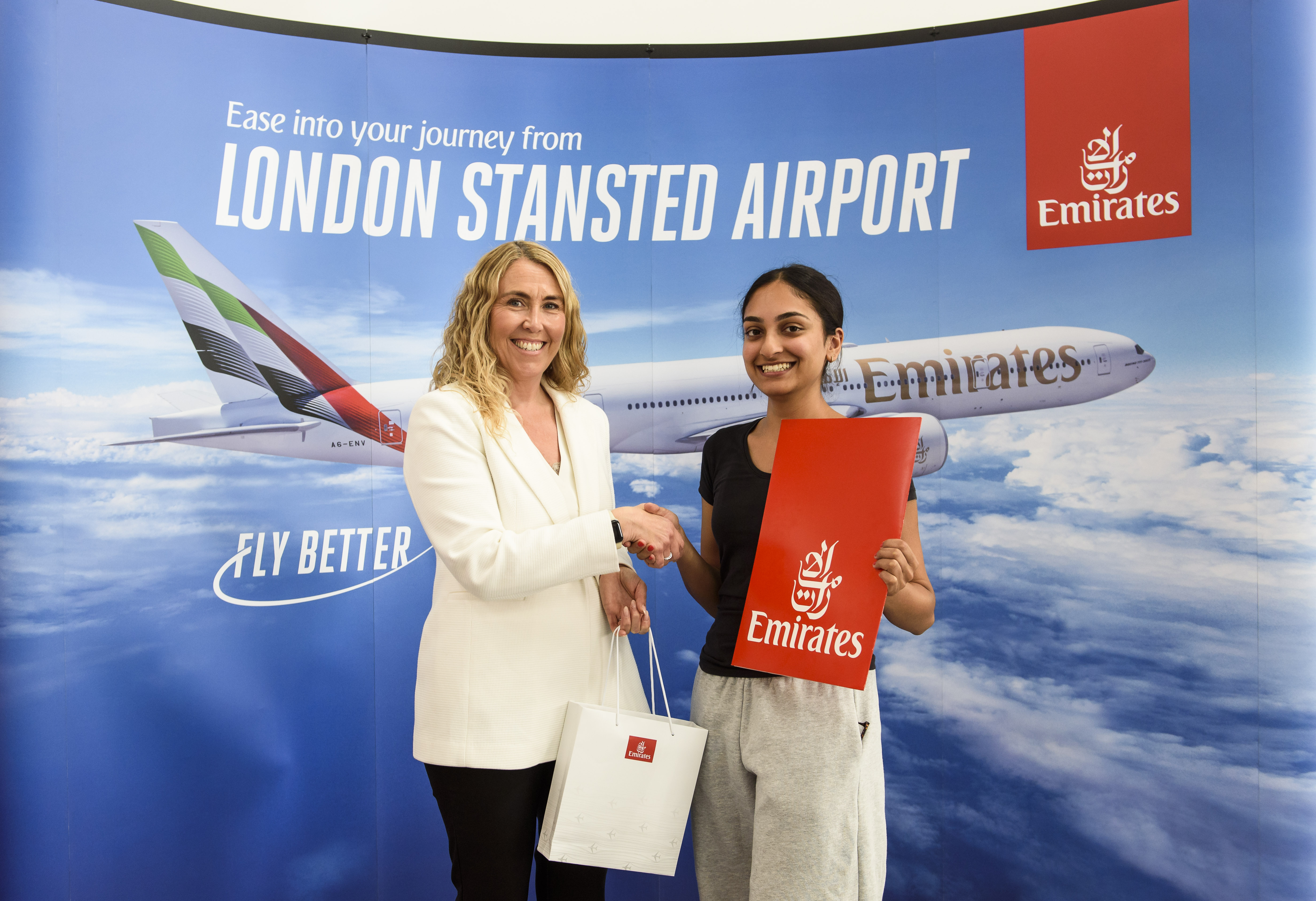Emirates celebrates 2 million passenger.. Photo: Emirates (©Richard Eaton)