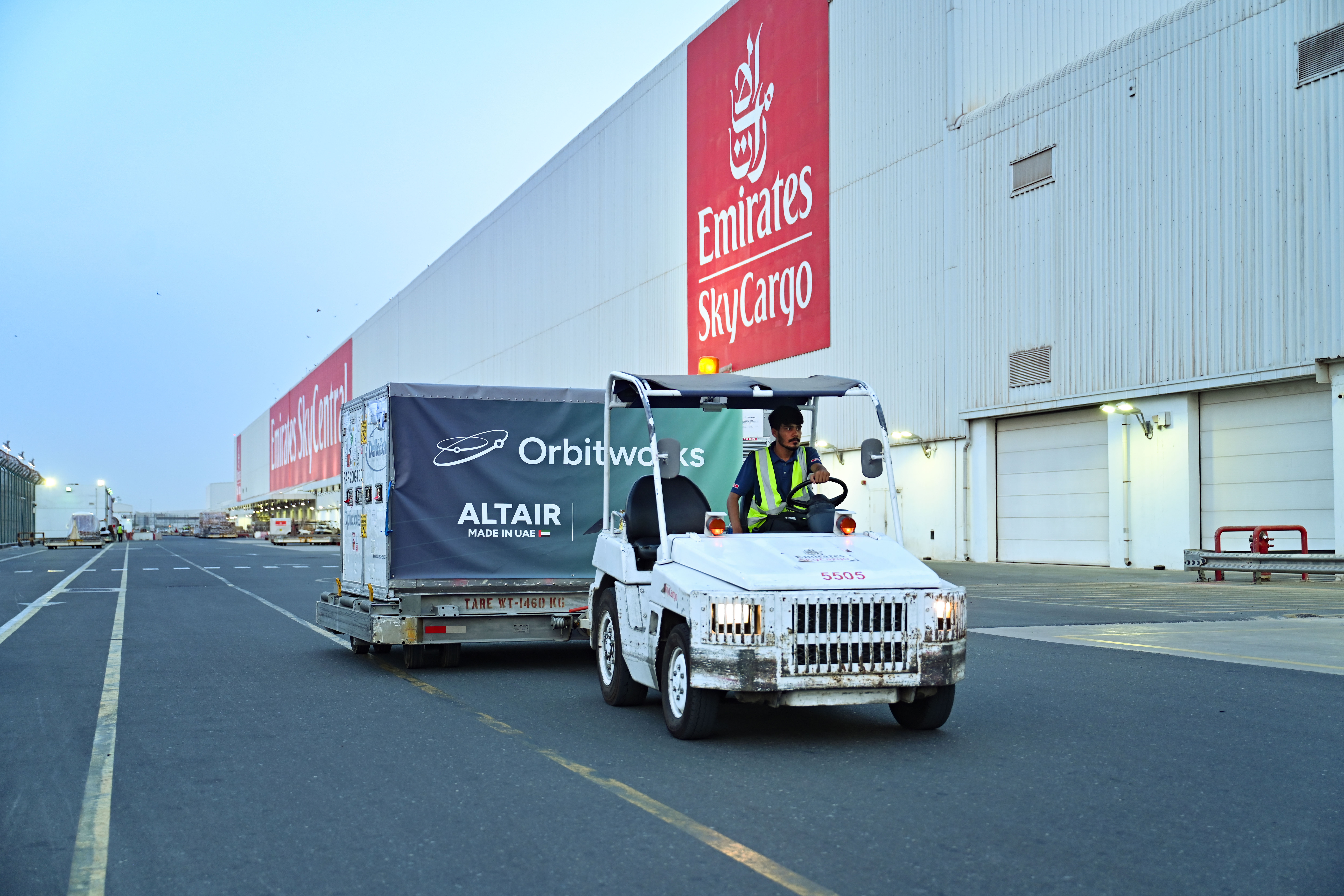 Emirates SkyCargo flies UAE made satellite.. Photo: Emirates