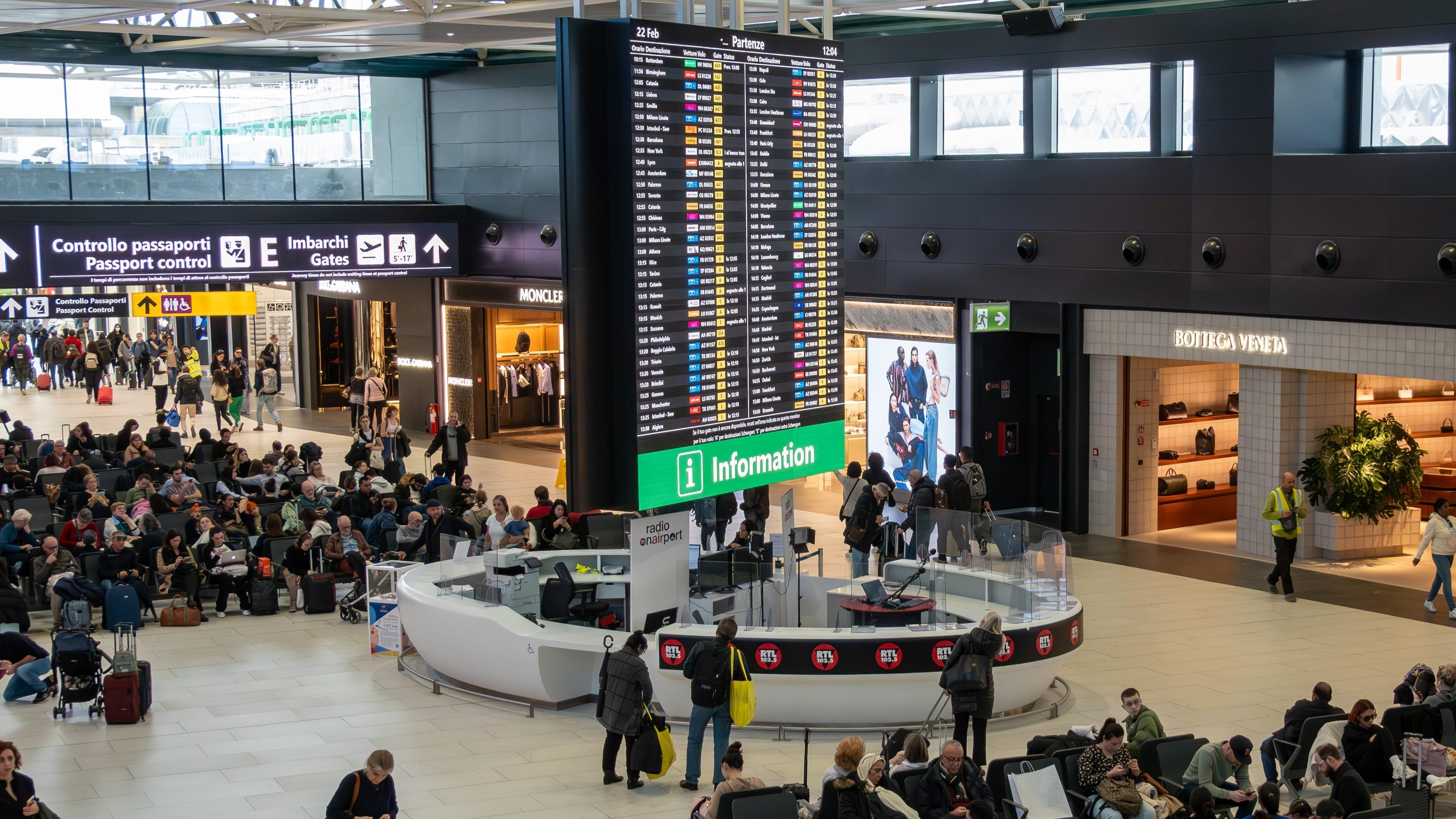 Rome Fiumicino Airport. Photo: SHUTTERSTOCK