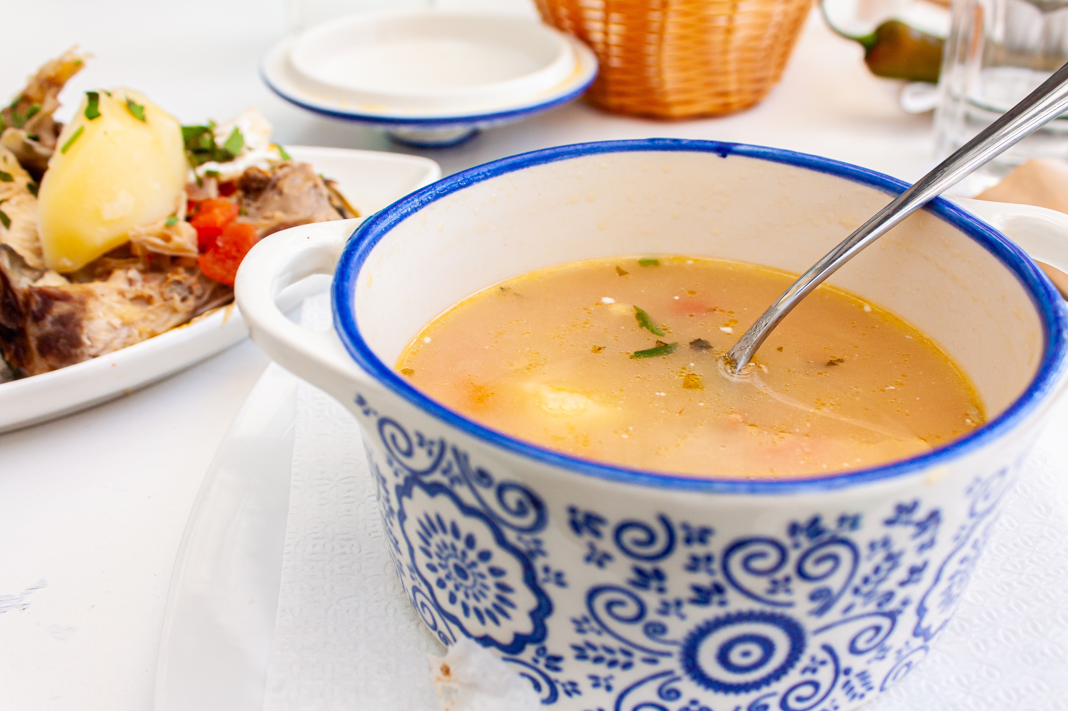 Fish soup served in a traditional way. Photo: Shutterstock