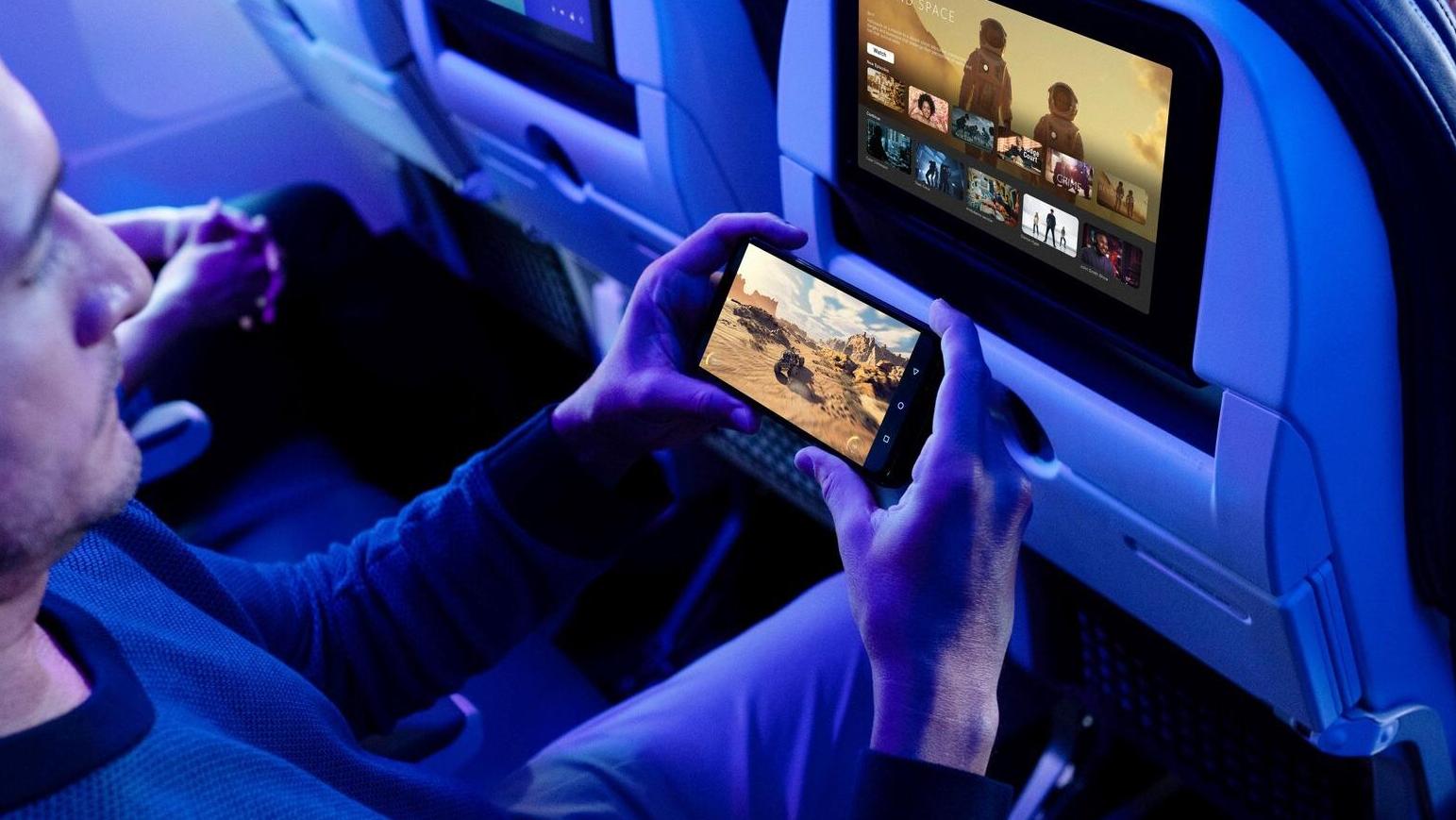 Starlink internet on United flights. Photo: United Airlines