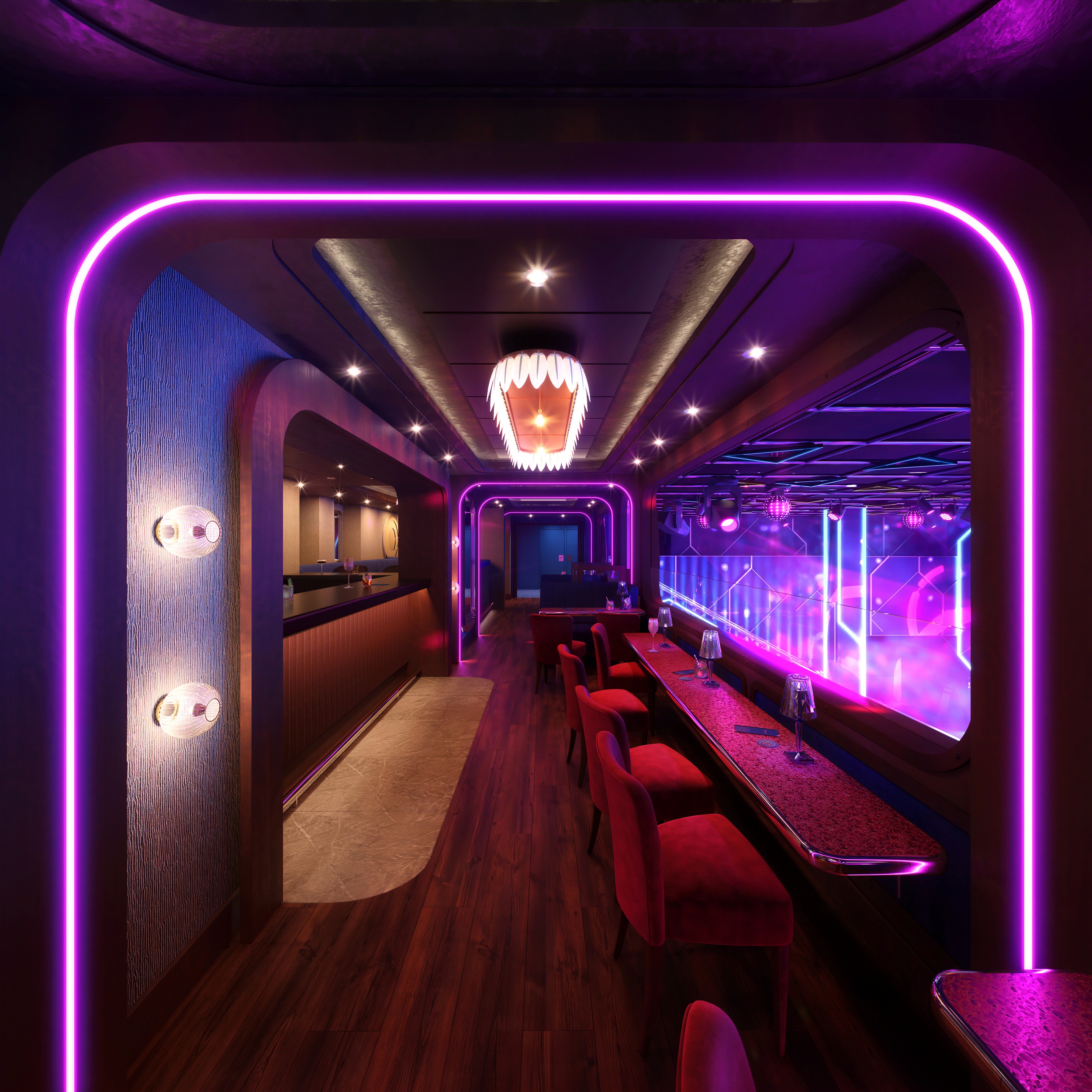 New bar on MSC World Asia. Photo: MSC Cruises