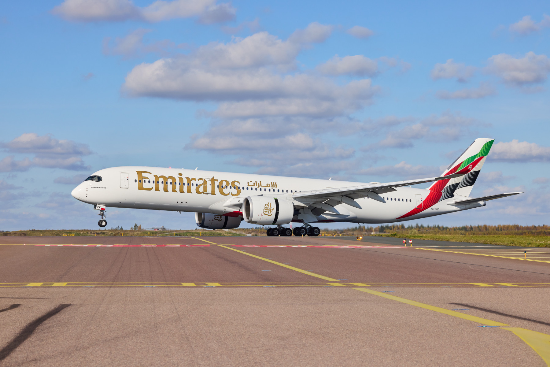Emirates lands in Helsinki. Photo: Emirates