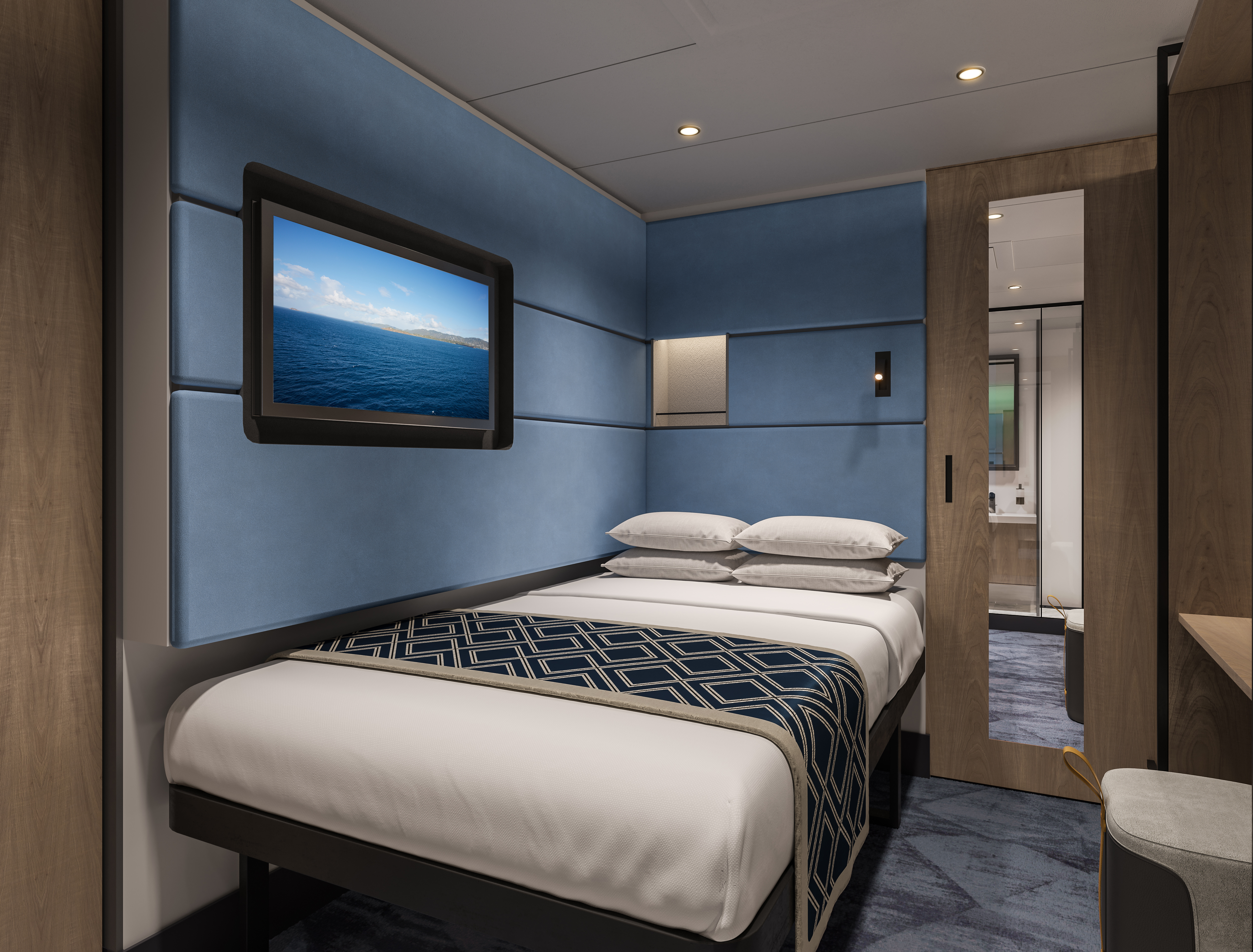 Norwegian Aura & Norwegian Bella- Studio Stateroom. Photo: NCL
