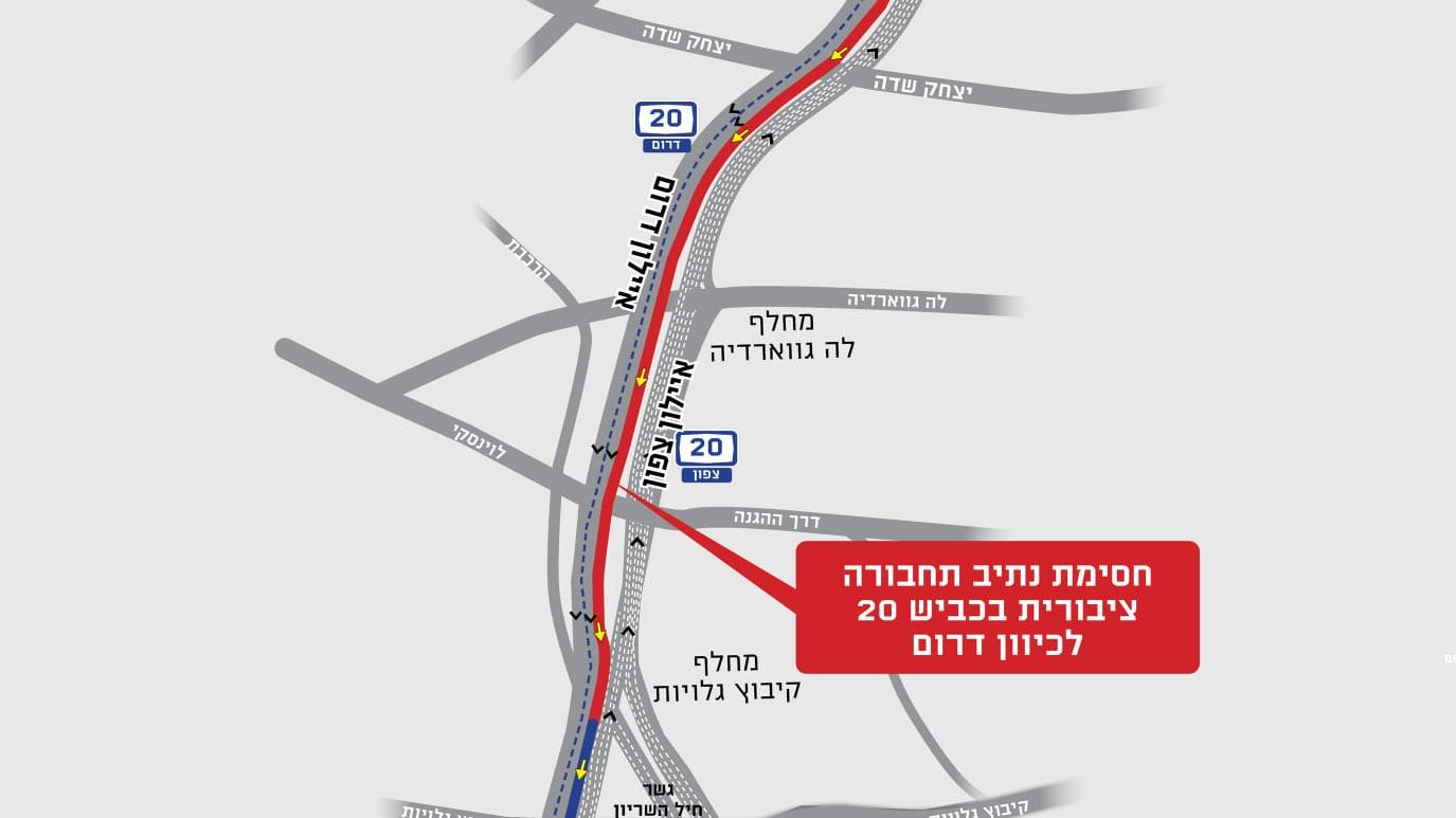 איילון דרום עבודות נתצ