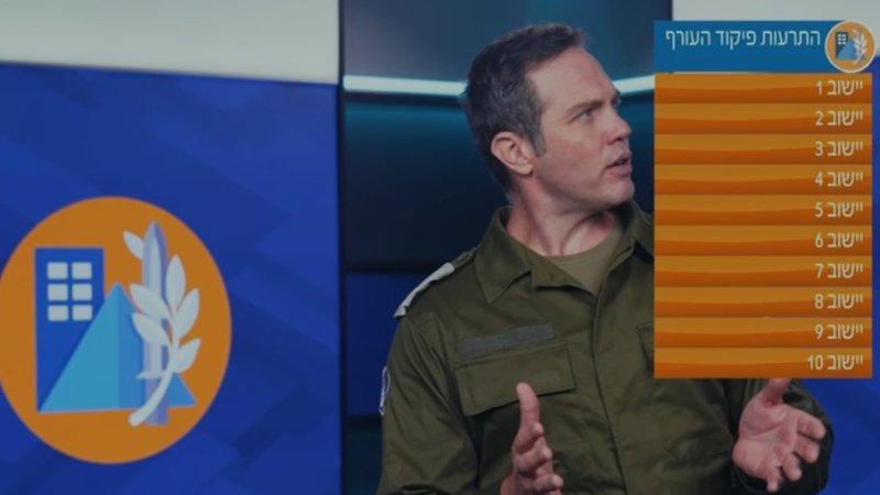 פיקוד העורף. צילום מסך פיקוד העורף. צילום מסך