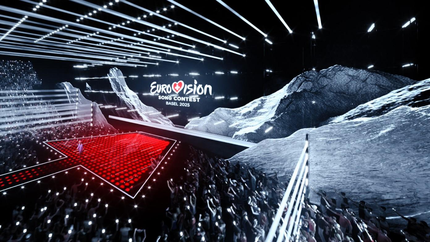 במת אירוויזיון 2025 בזל שווייץ (צילום: SRGSSR / Eurovision)