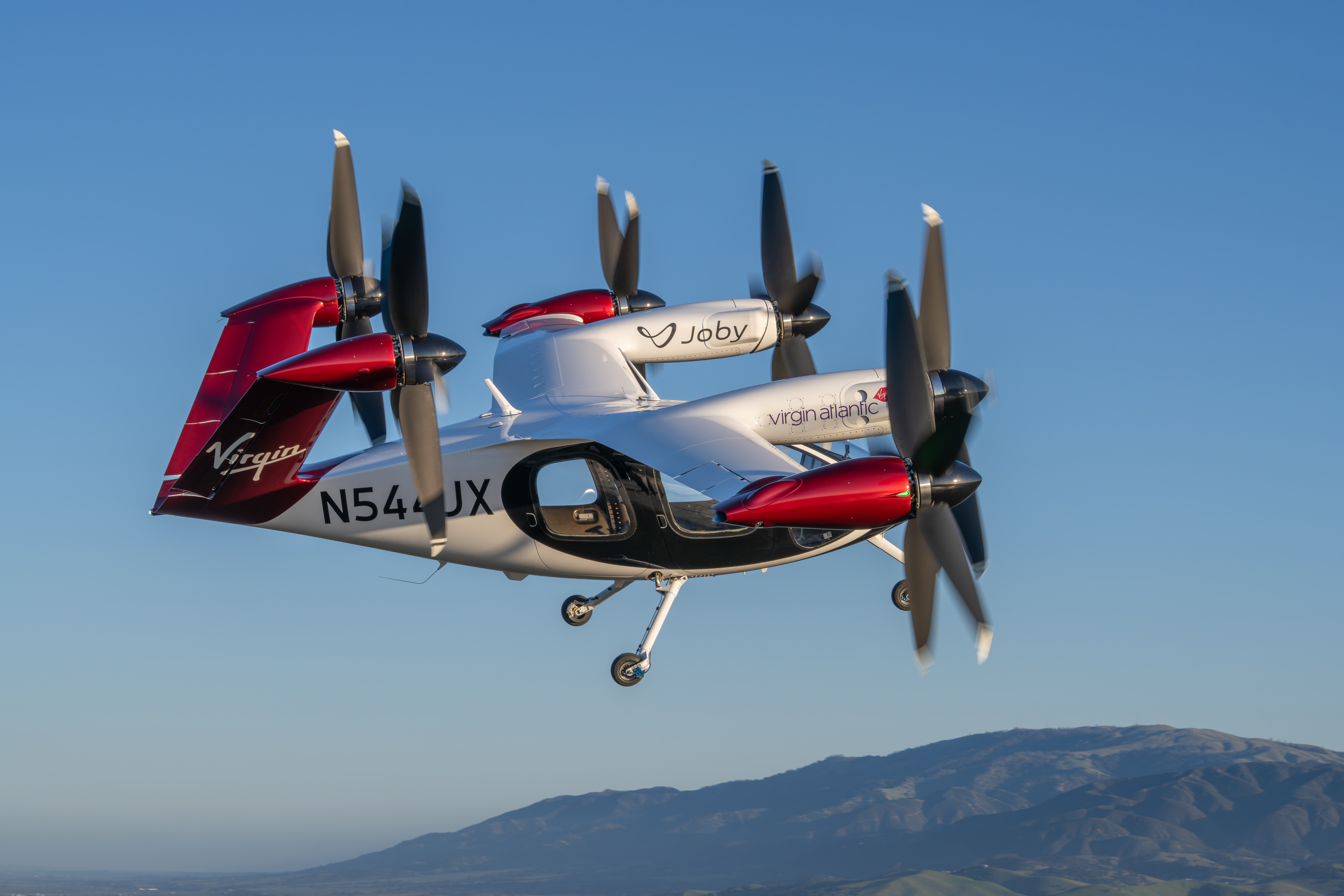מונית אווירית של וירג'ין אטלנטיק ו-Joby Aviation. צילום: Joby Aviation