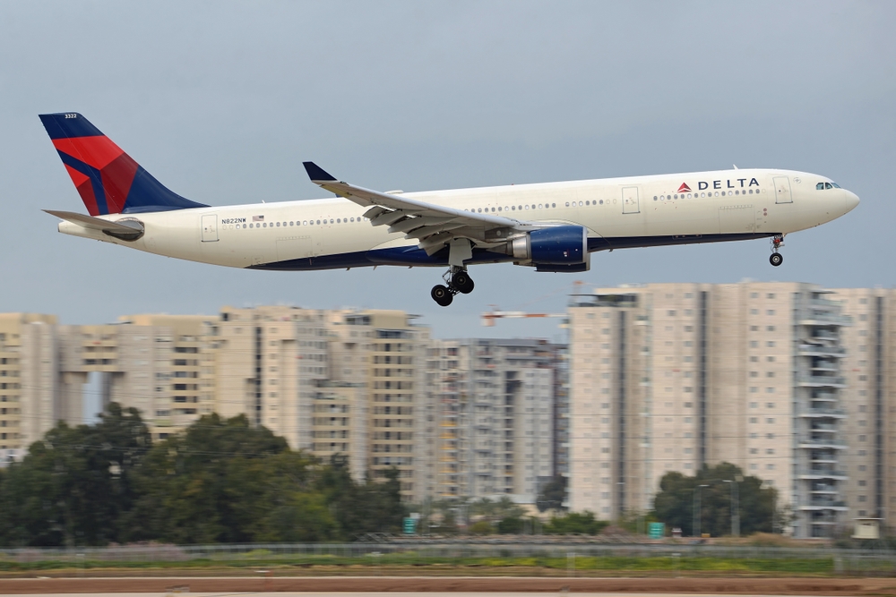 Delta Air Lines at Ben Gurion Airport. Photo: Shutterstock