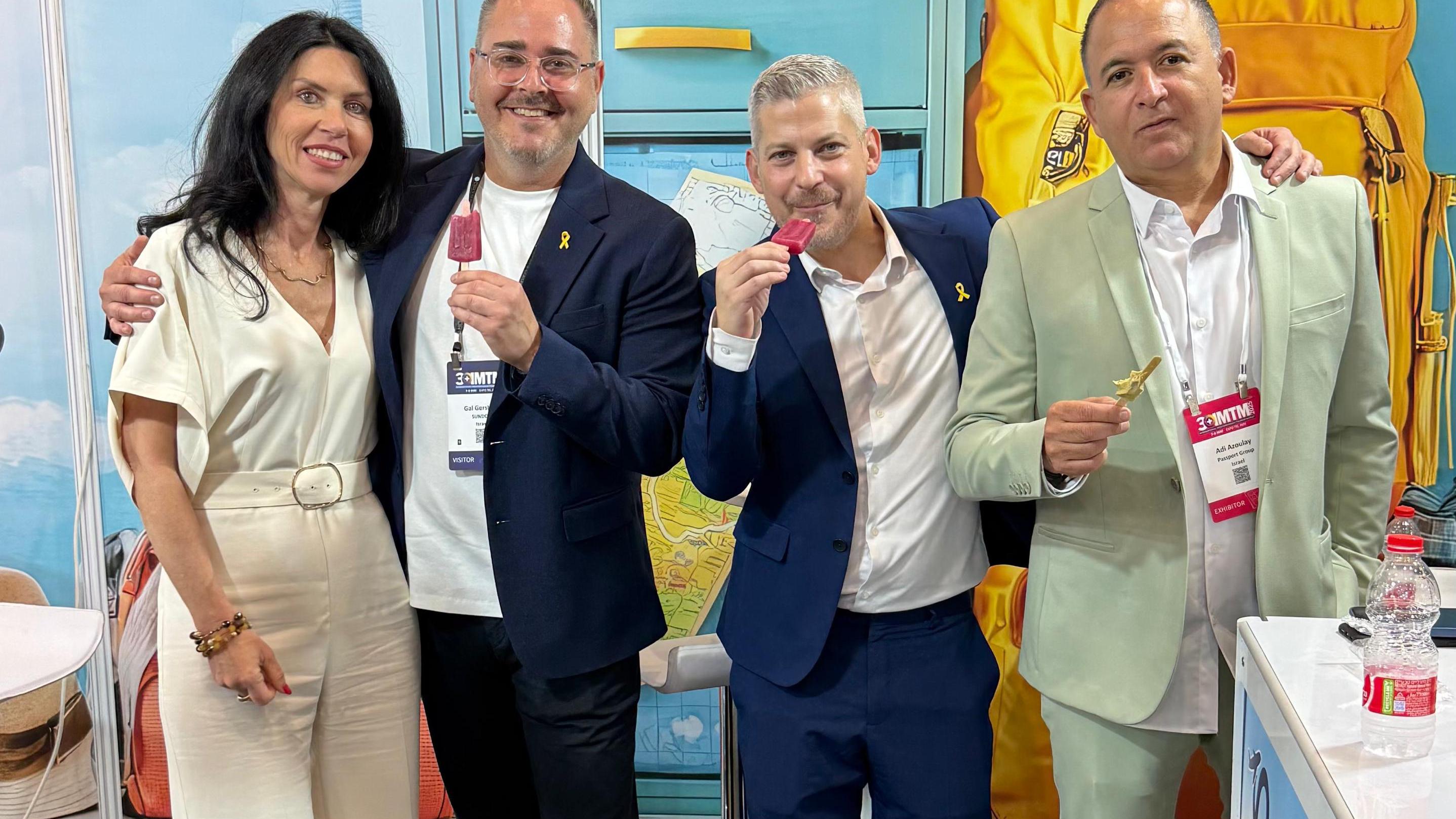 גל גרשון מנכל סאן דור, עדי אזולאי יור קבוצת פספורט, אפרת דורון מנכלית פספורטניוז, עמית קוטלר כתב פספורטניוז