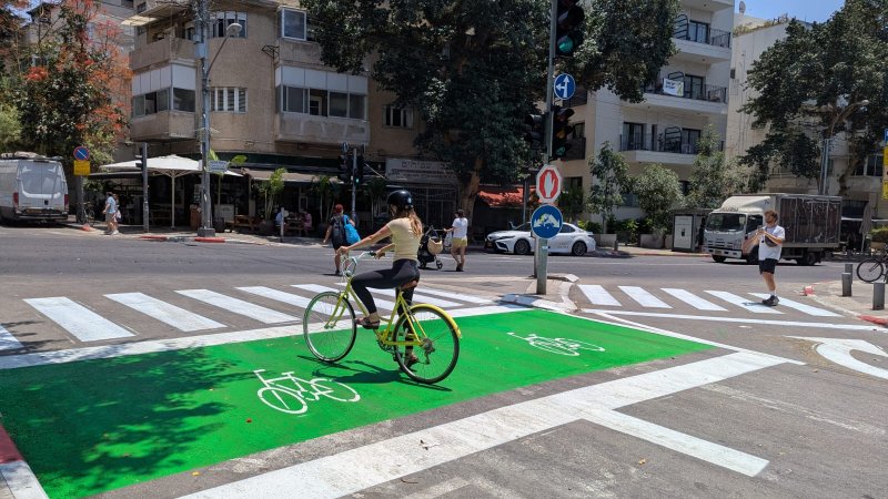 קדימות לרוכבי אופניים בצמתים