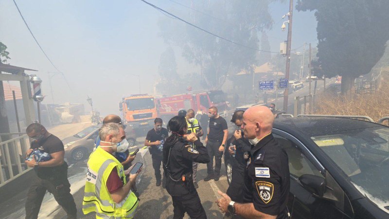 שריפה בחיפה. צילום: משטרת ישראל שריפה בחיפה. צילום: משטרת ישראל