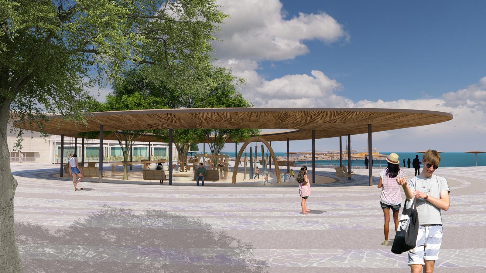 Visualization of the Eilat Promenade. Source: Meislich Kasif Roitman Architects