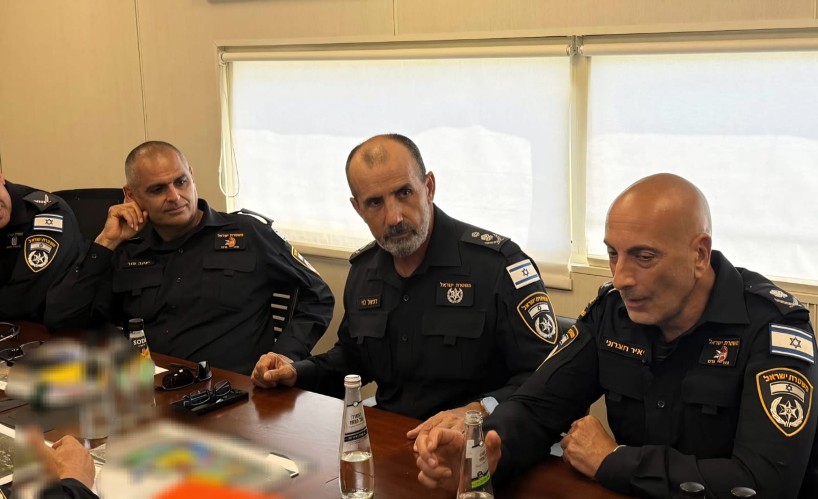 הערכת מצב בצומת כפר יונה. צילום: דוברות המשטרה