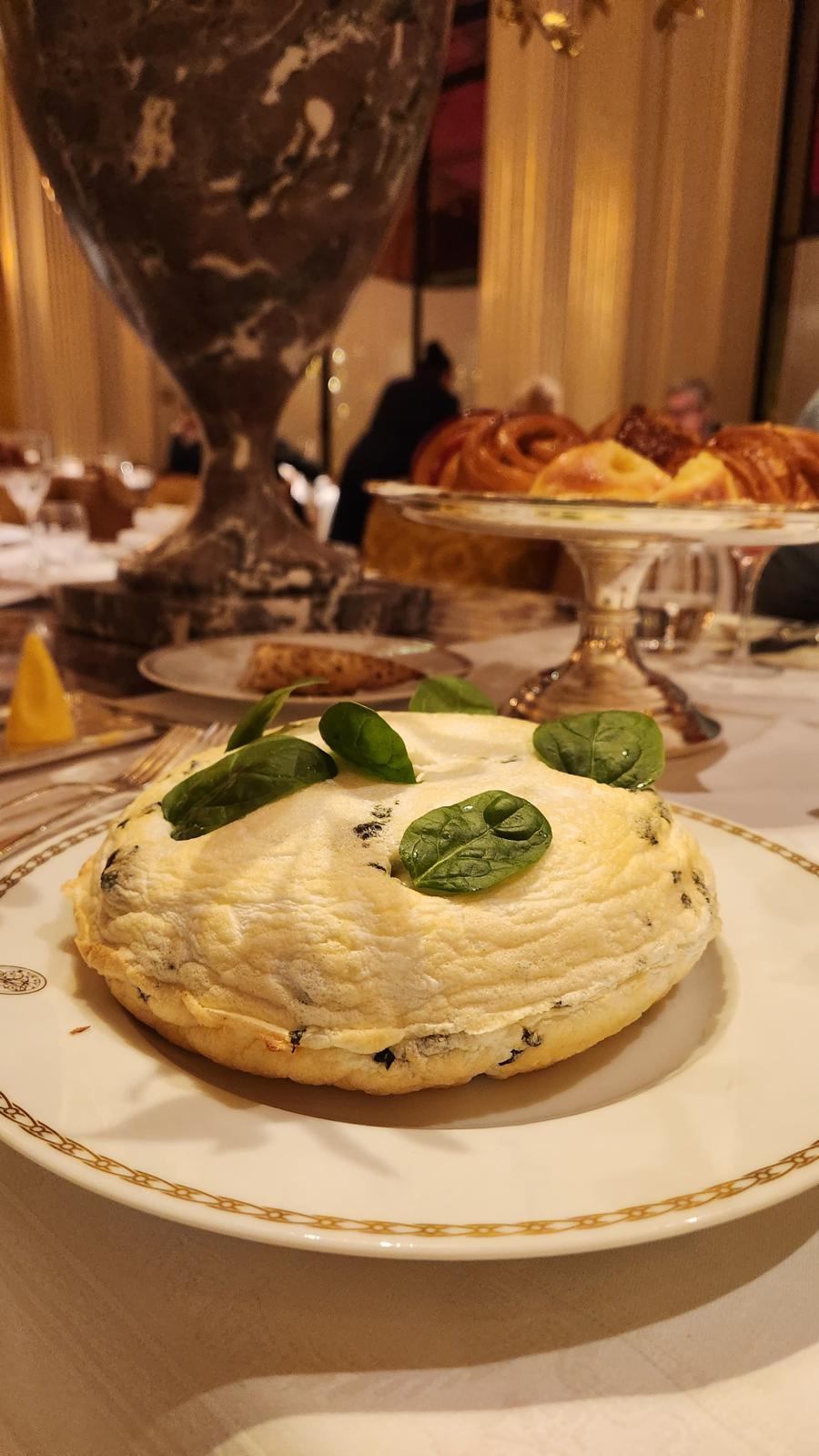 Souffle Omelet at Plaza Athénée Hotel. Photo: Matan Hetzroni