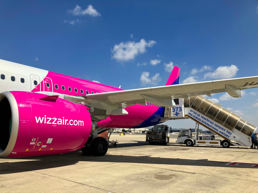 Wizz Air at Ben Gurion Airport. Photo: Shutterstock