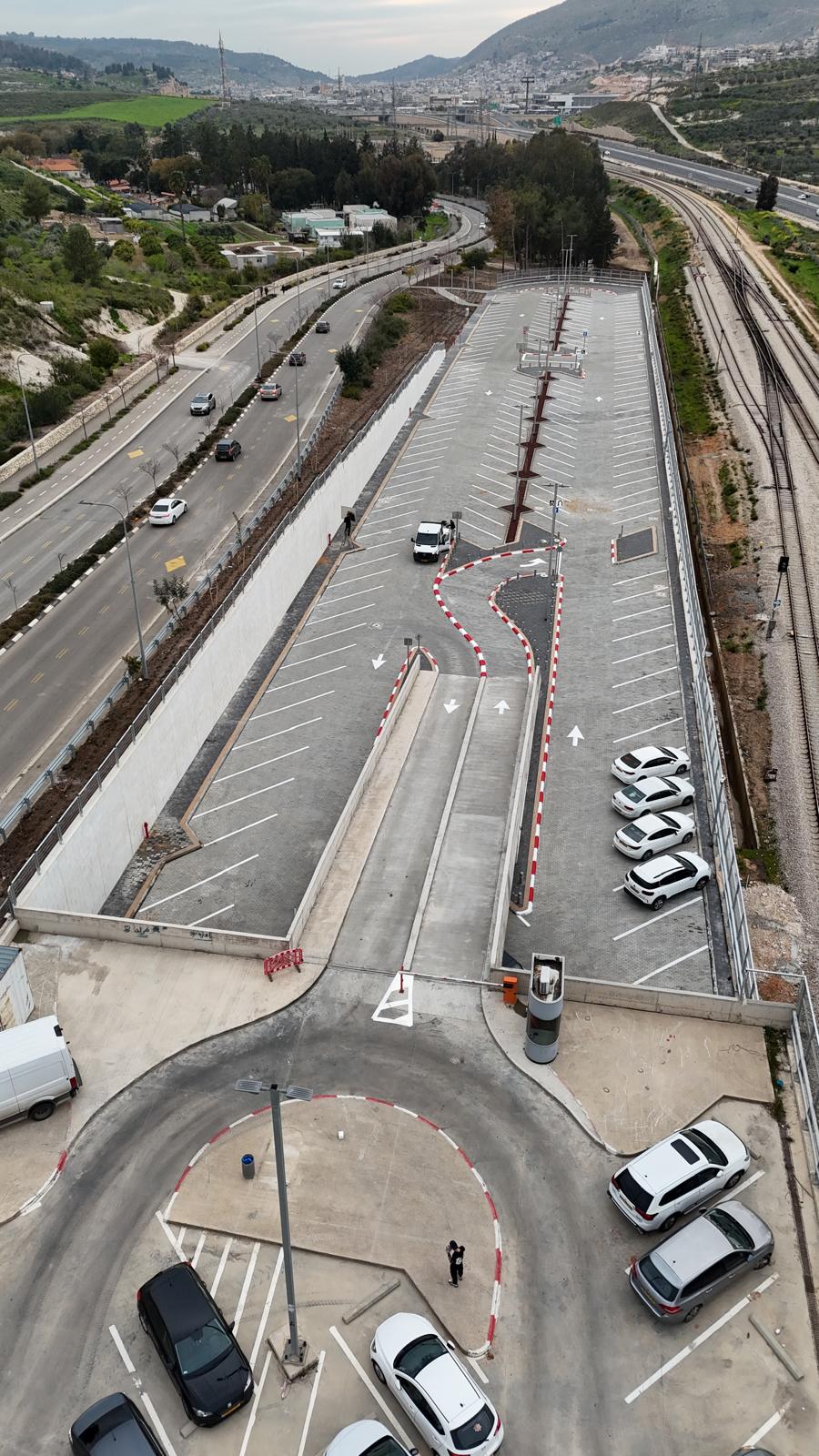 החניון החדש בכרמיאל. צילום: דוברות רכבת ישראל