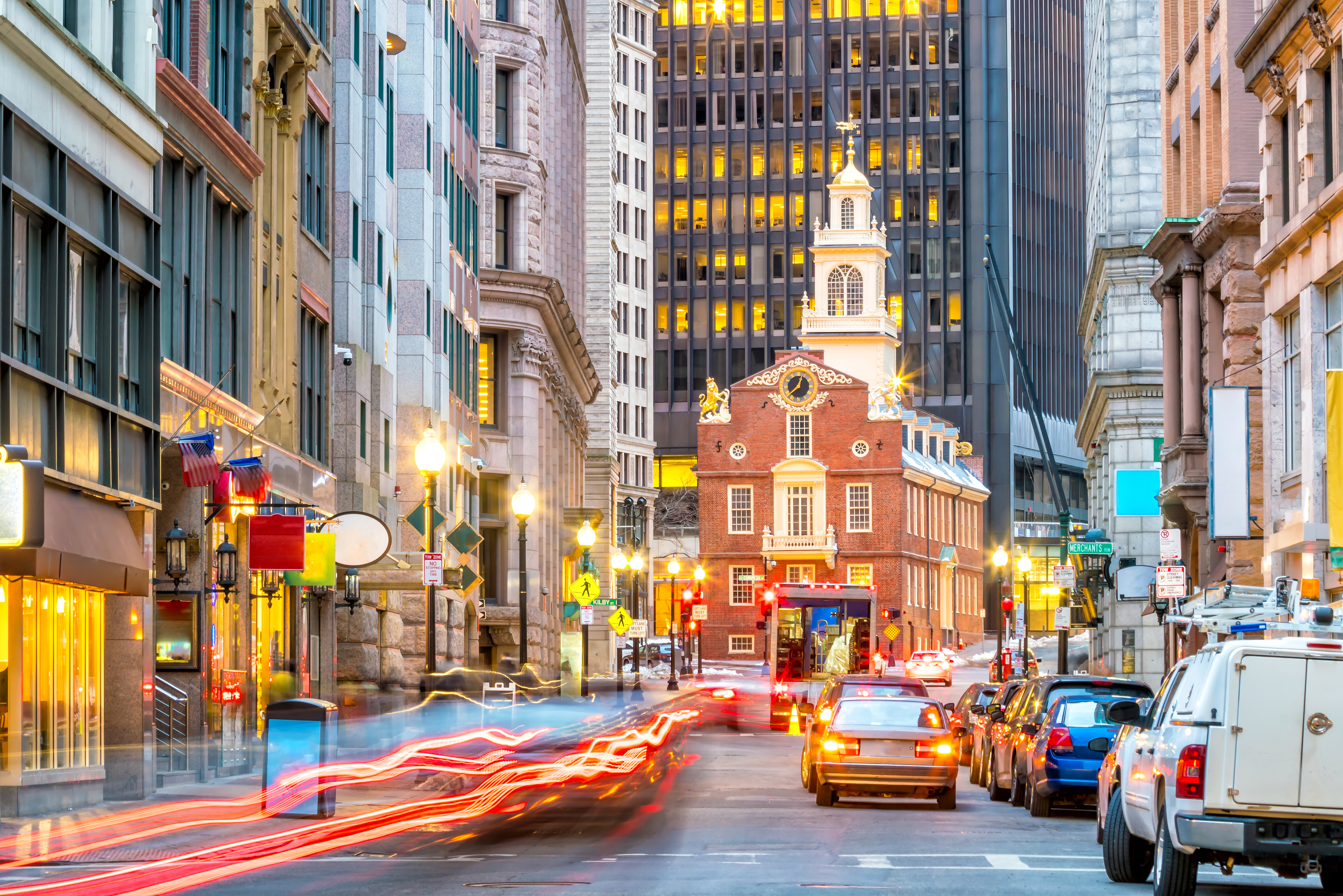 ה-Financial District וה-Old State House בבוסטון. צילום: Shutterstock
